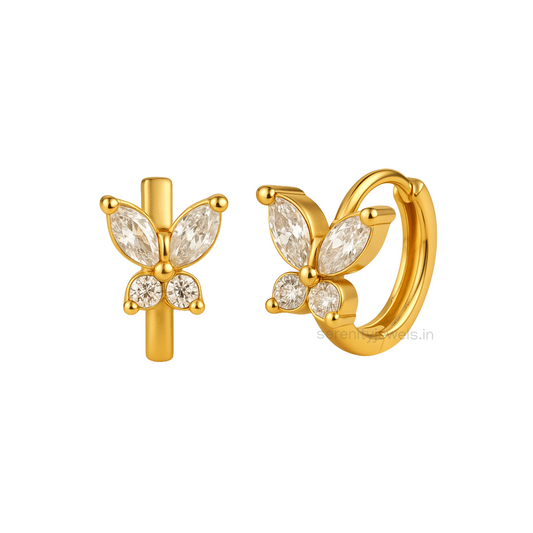 Butterfly Ear Hoops