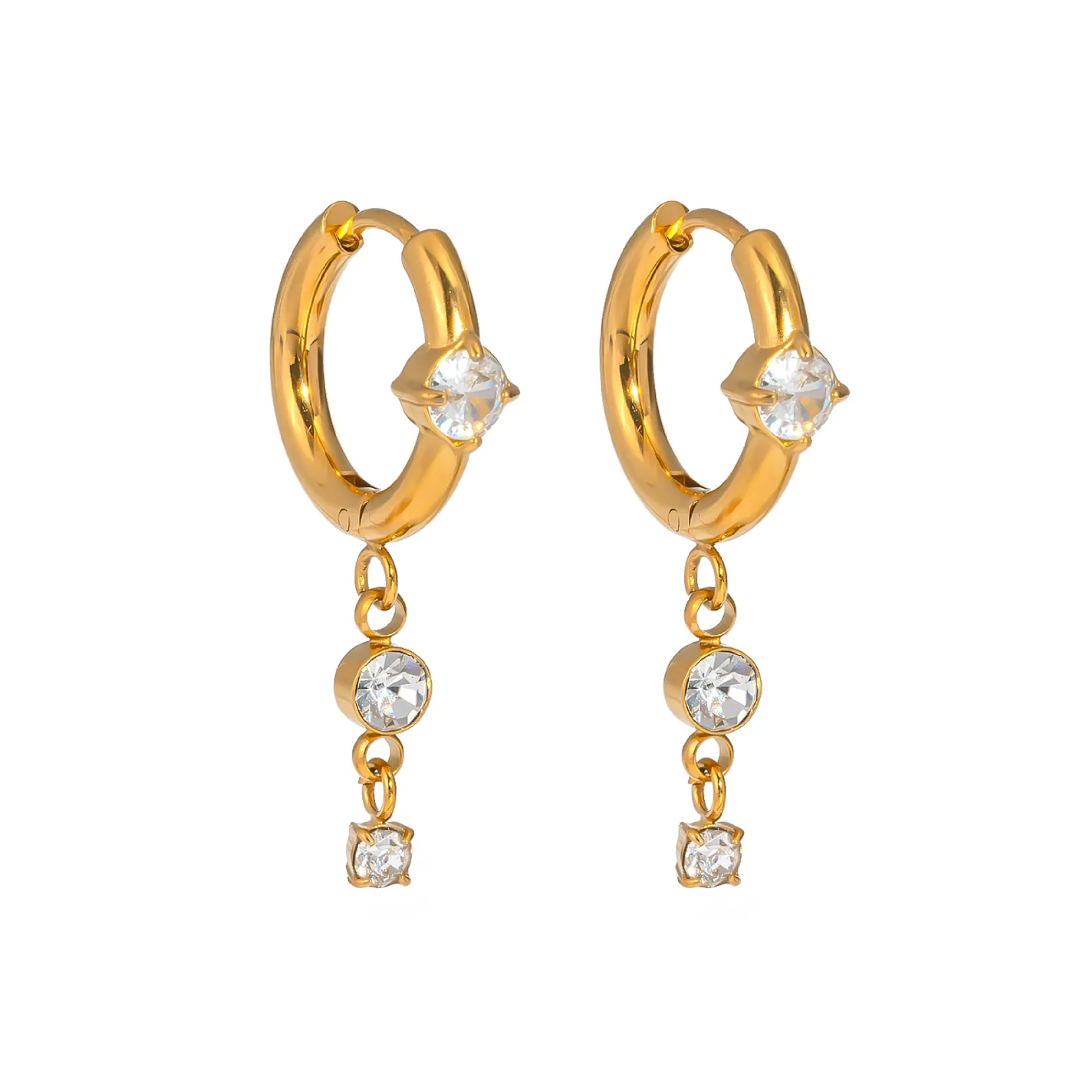 Christina Dangling Hoops - PAIR