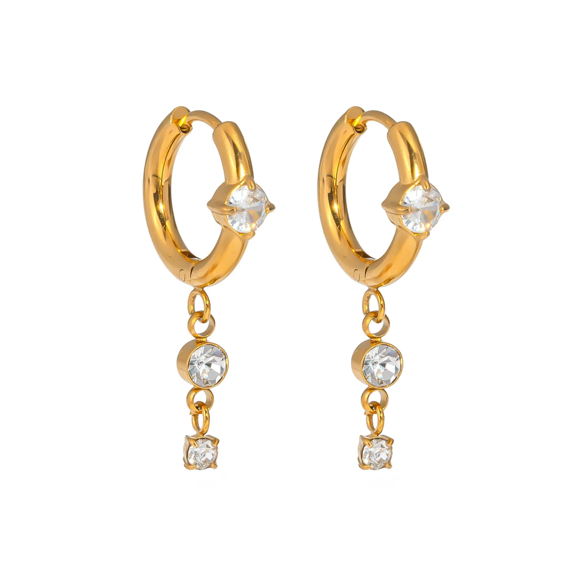Christina Dangling Hoops - PAIR