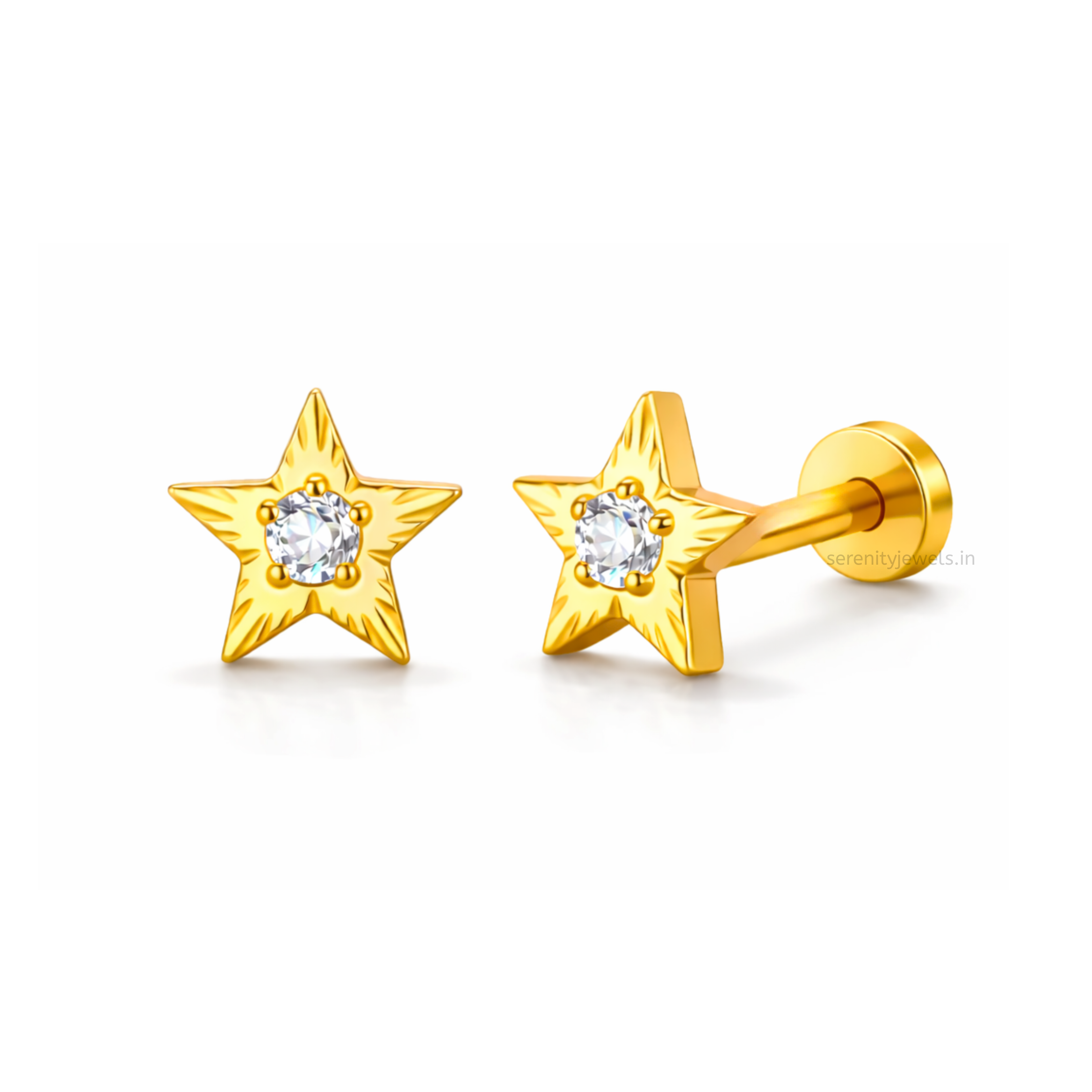 Cosma Star Flat Stud - PAIR