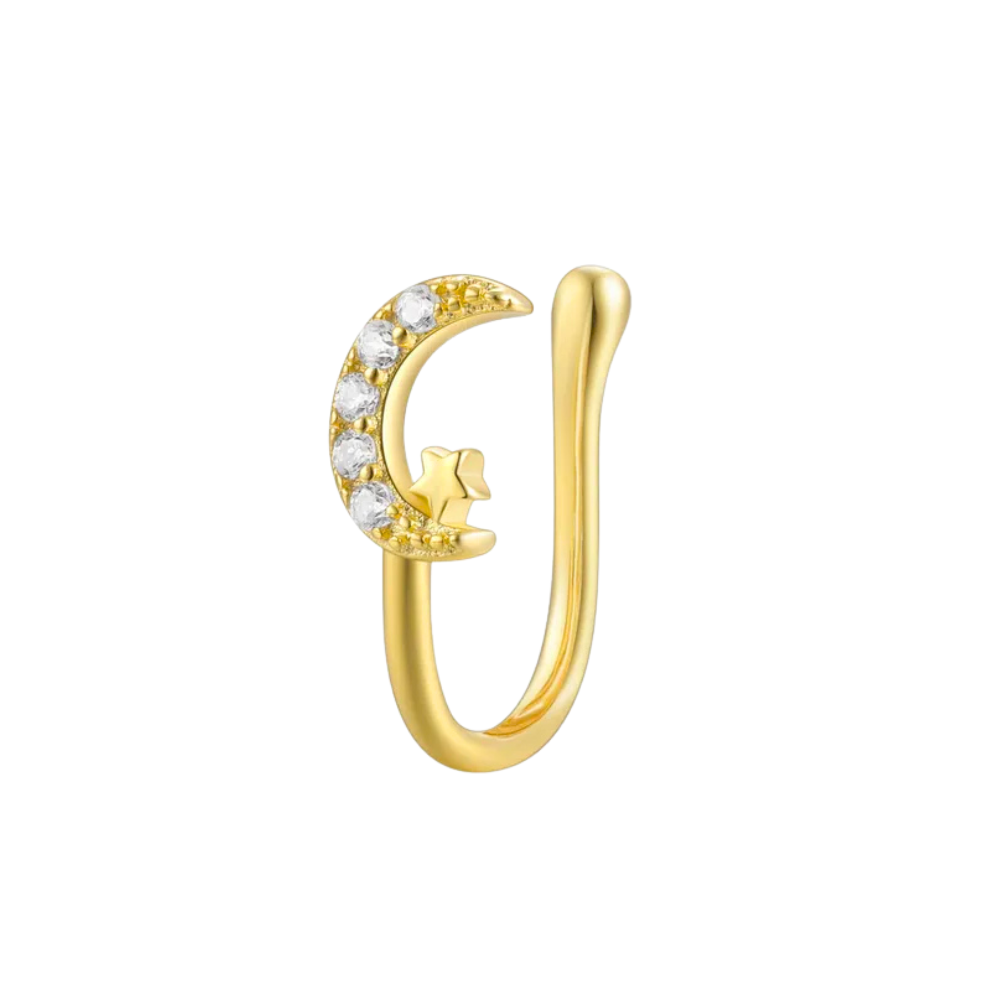 Silver 925 Crescent Nose Pin