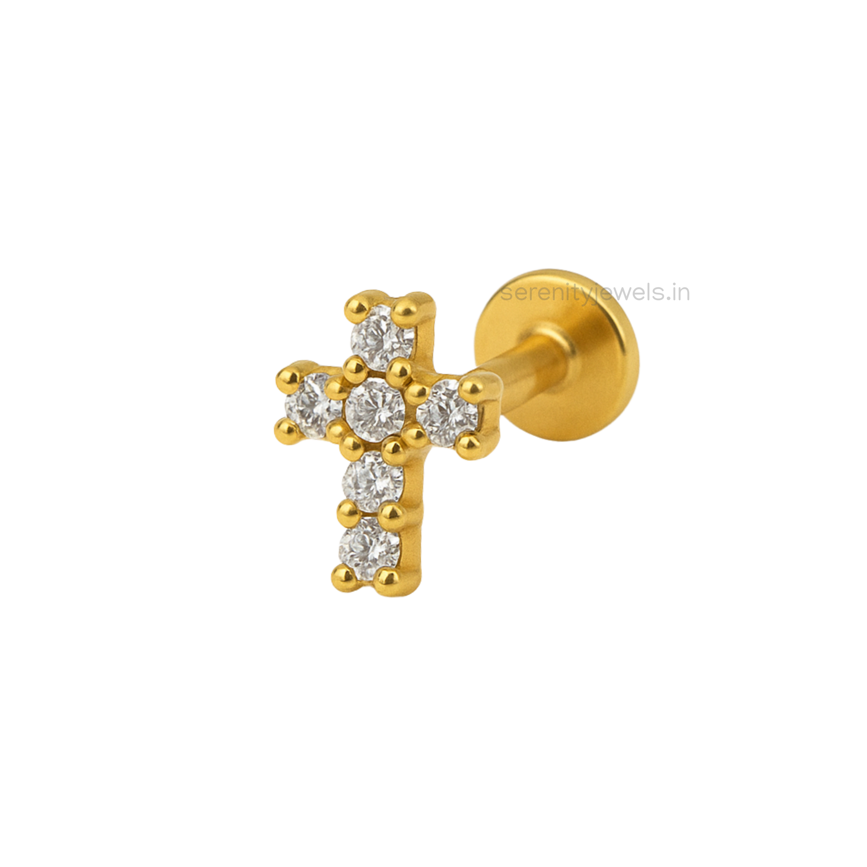 Cross Flat Studs - PAIR