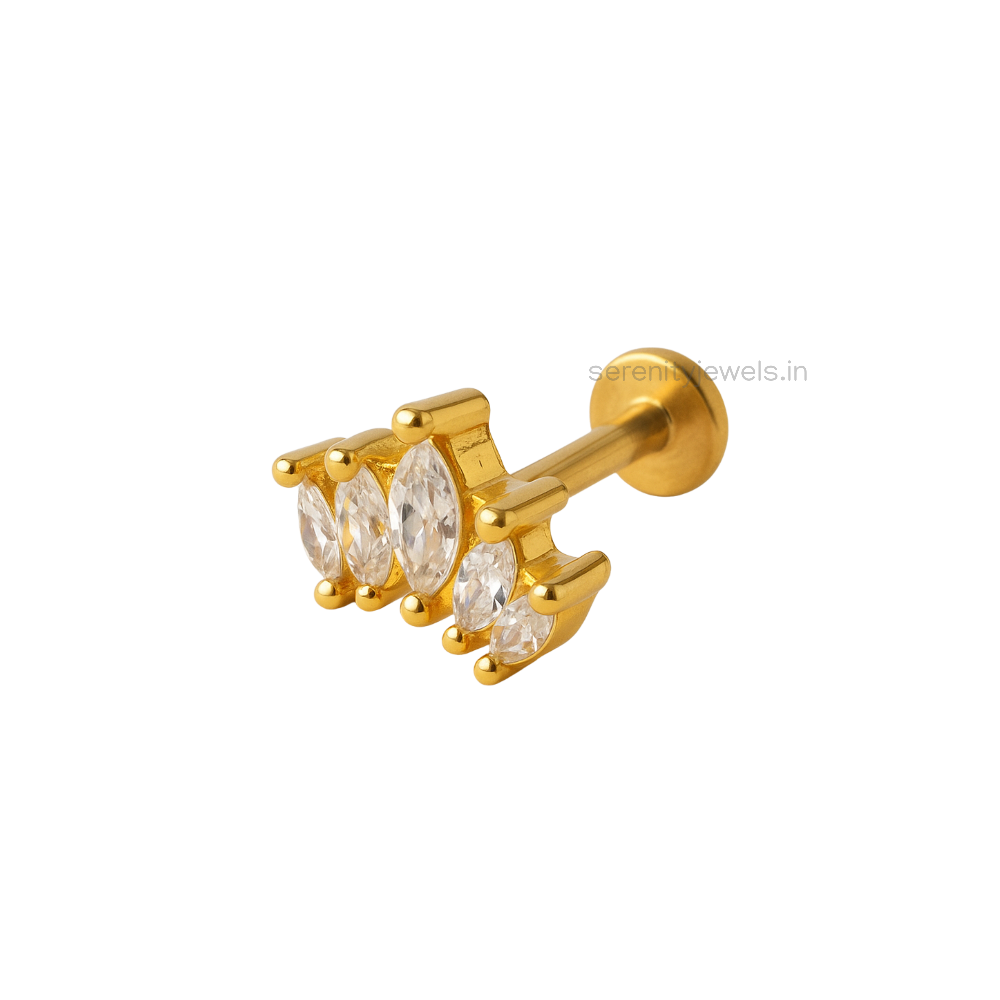 Crown Flat Studs - PAIR