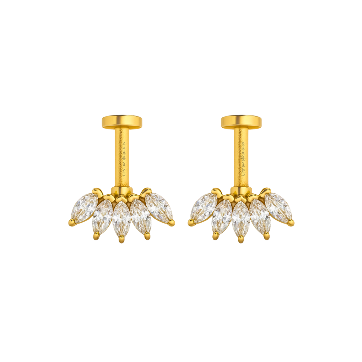 Crown Bugadi Studs - PAIR
