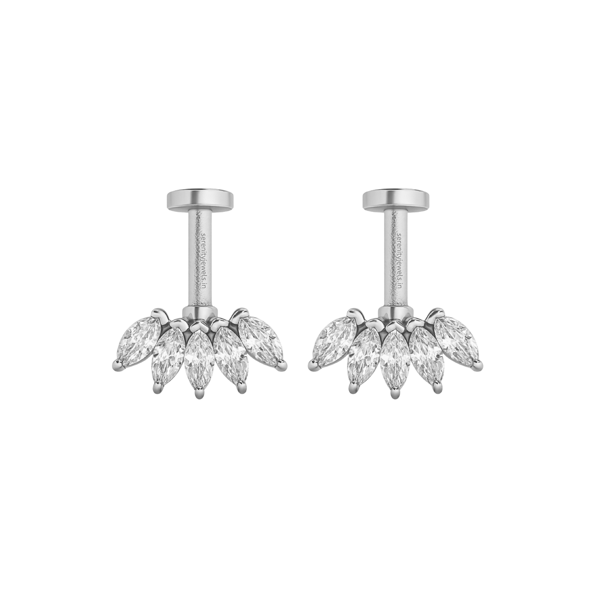 Crown Bugadi Studs - PAIR