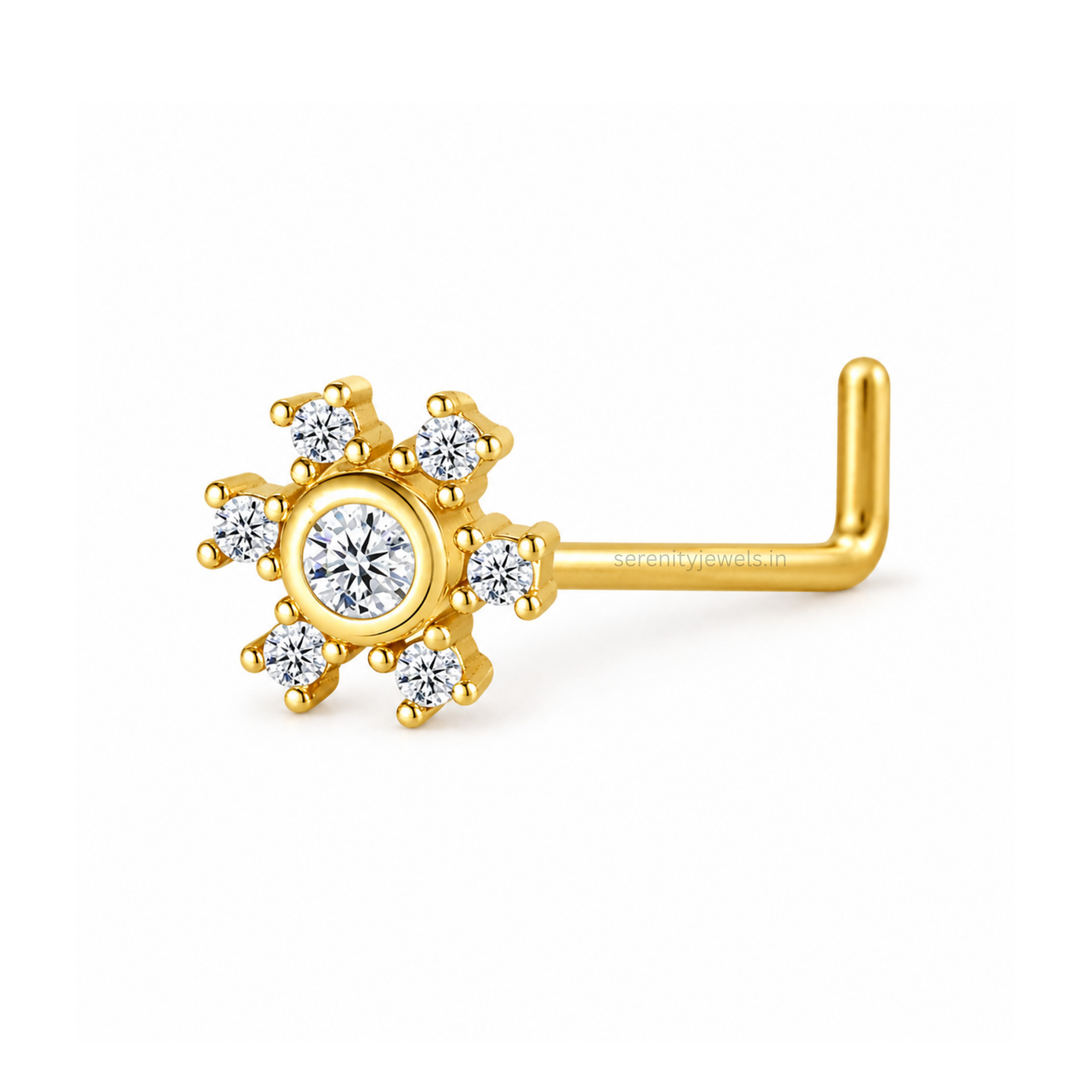Crystal Snowflake Nose Stud - SINGLE