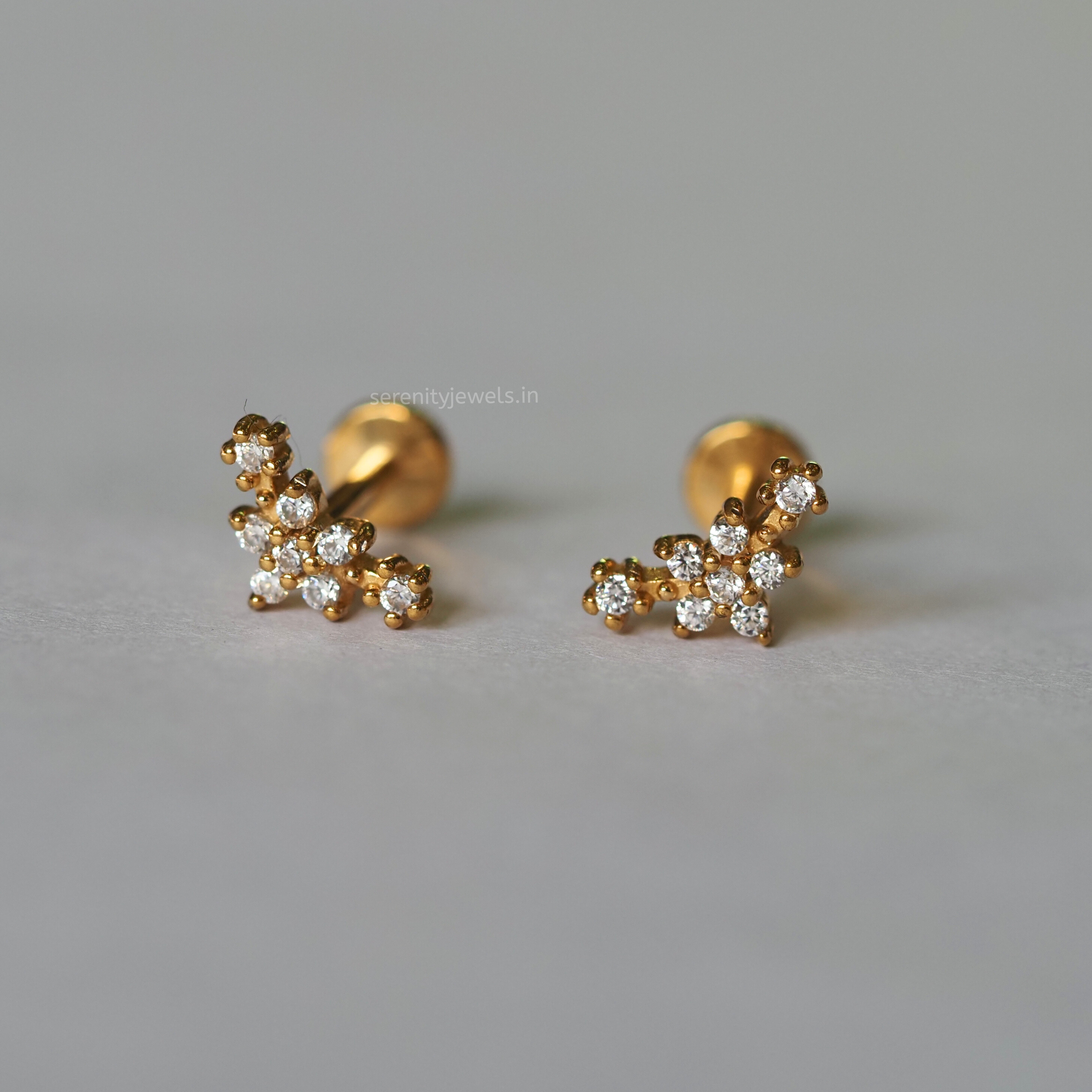 Cynthia Small Flat Studs - PAIR