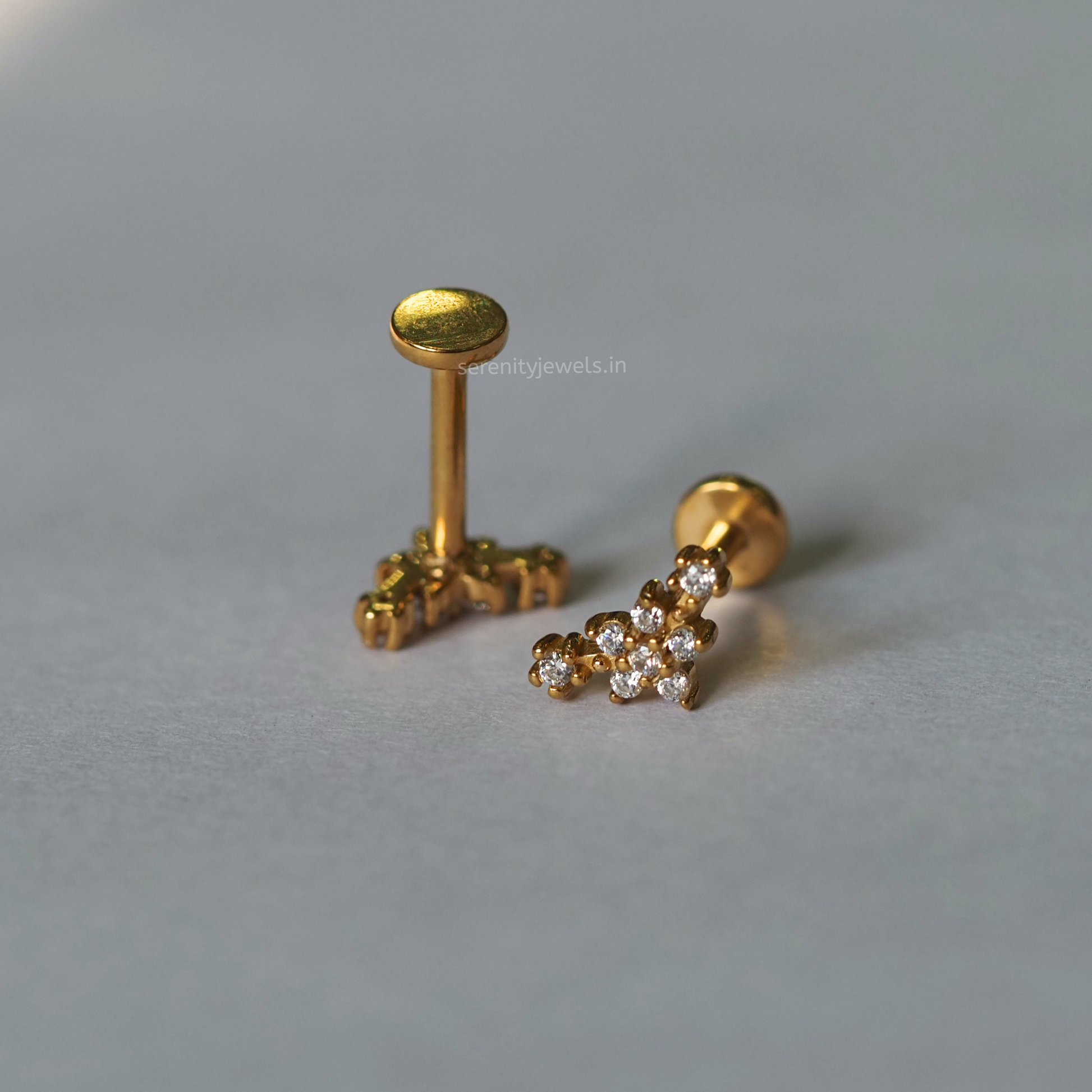 Cynthia Small Flat Studs - PAIR