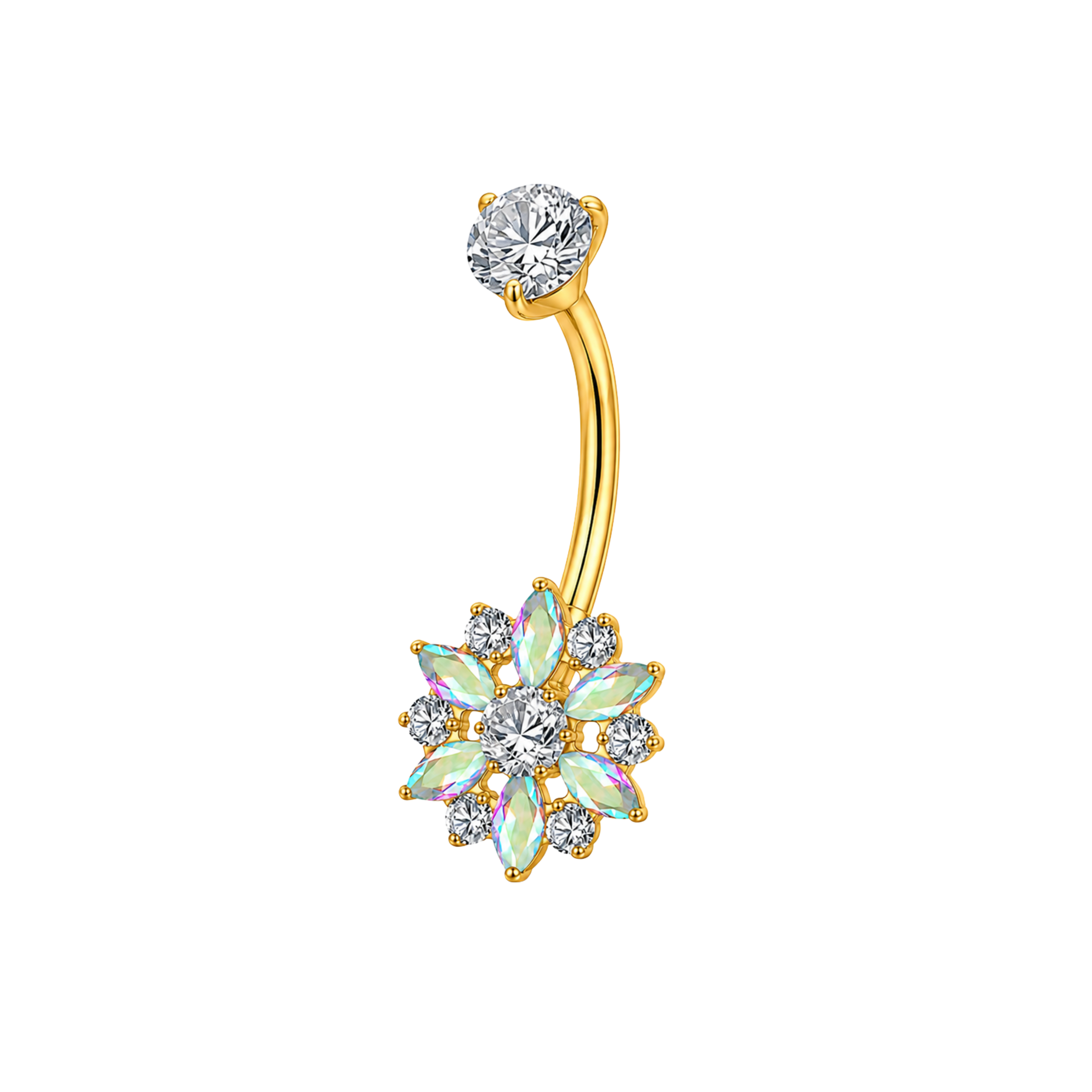 Dahlia Titanium Belly Stud - SINGLE
