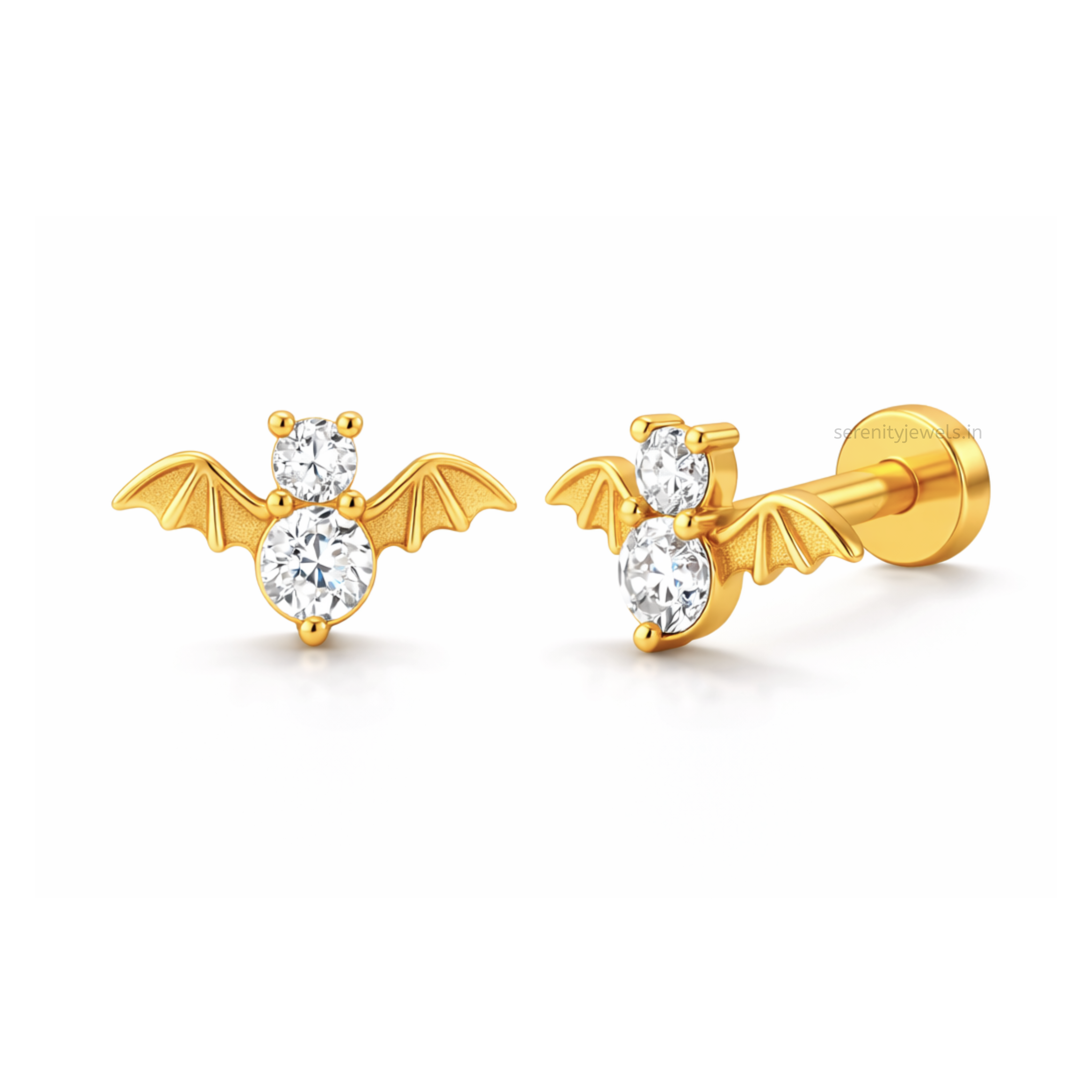 Darkwing Flat Studs - PAIR