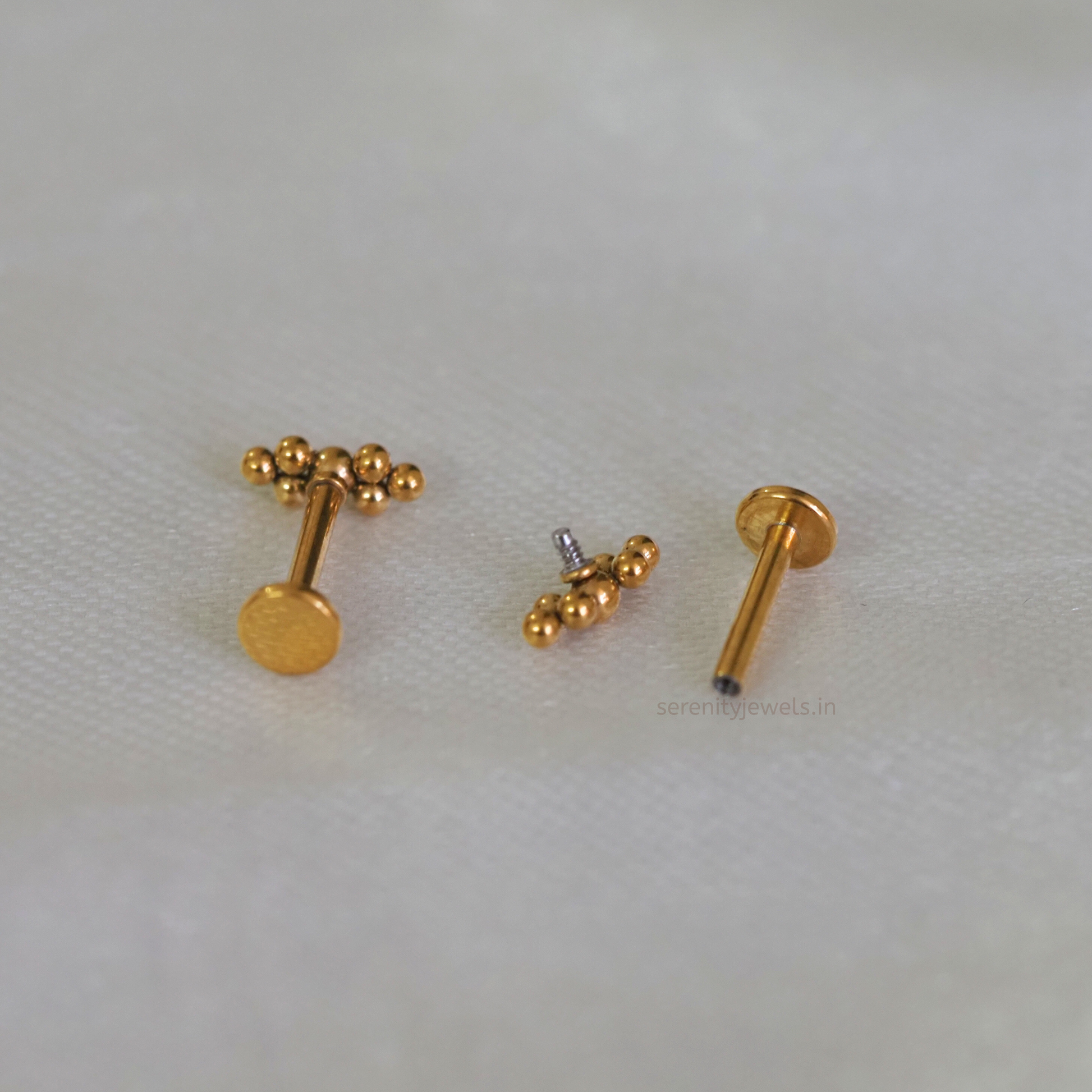 Dots Stack Flat Studs - PAIR