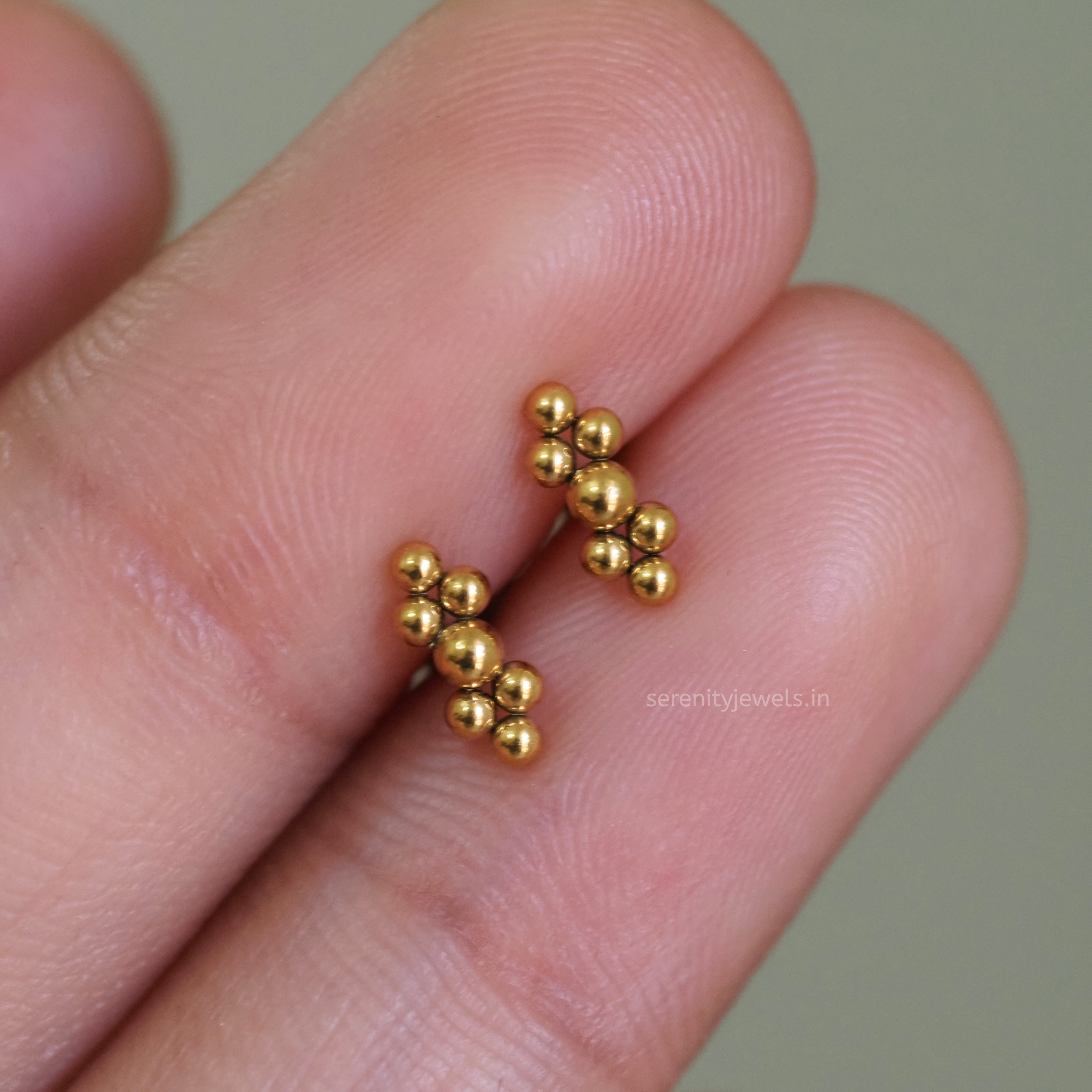 Dots Stack Flat Studs - PAIR