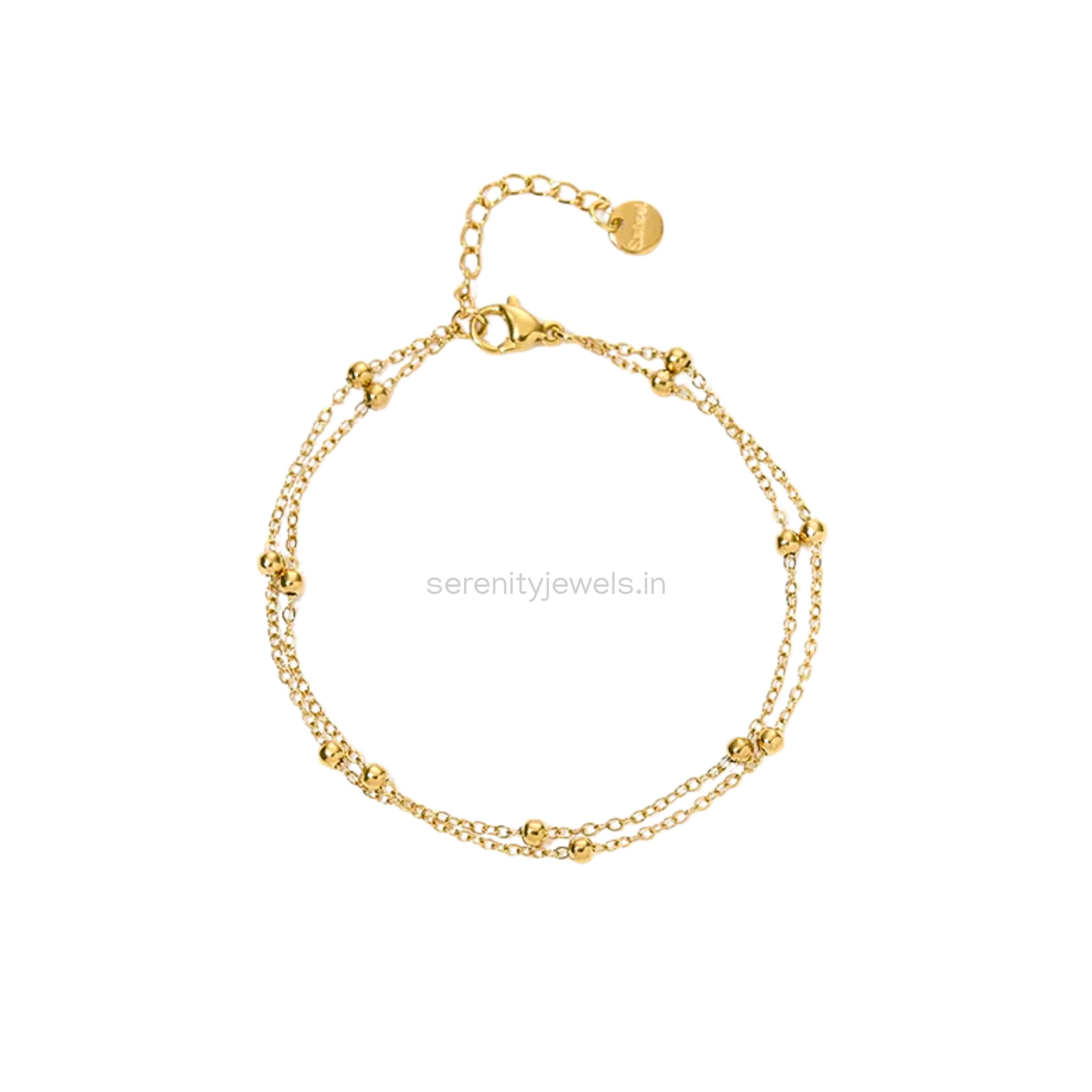 Double Chain Beaded Bracelet
