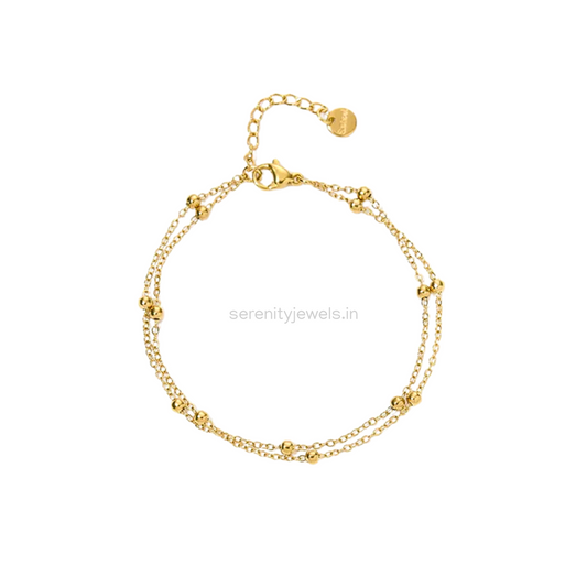 Double Chain Beaded Bracelet