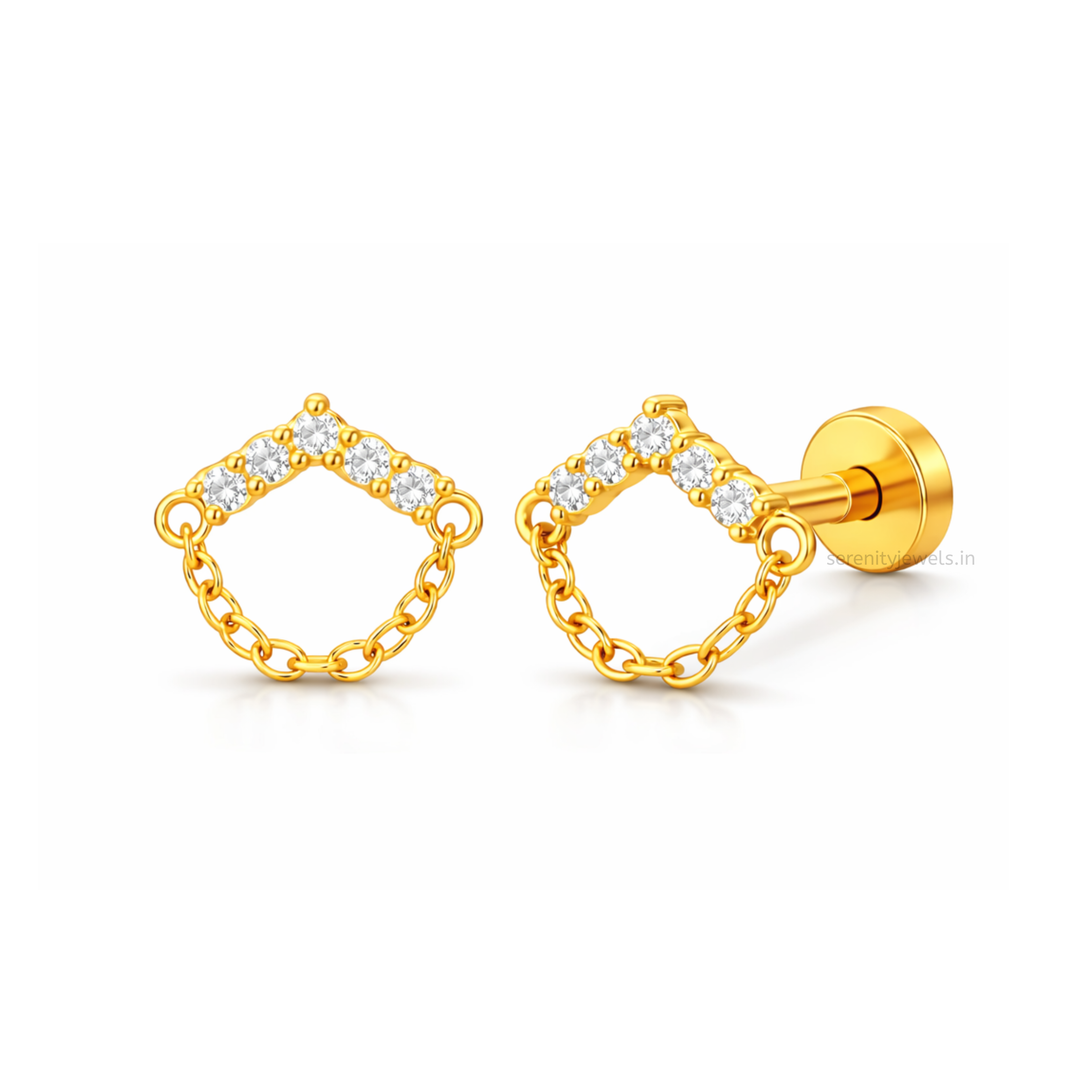 Drip Halo Flat Studs - PAIR