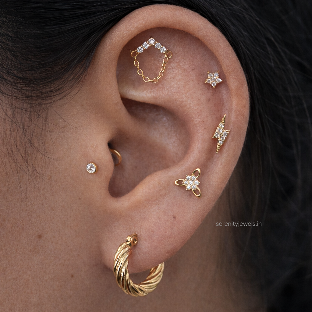 Triq Flat Studs - PAIR