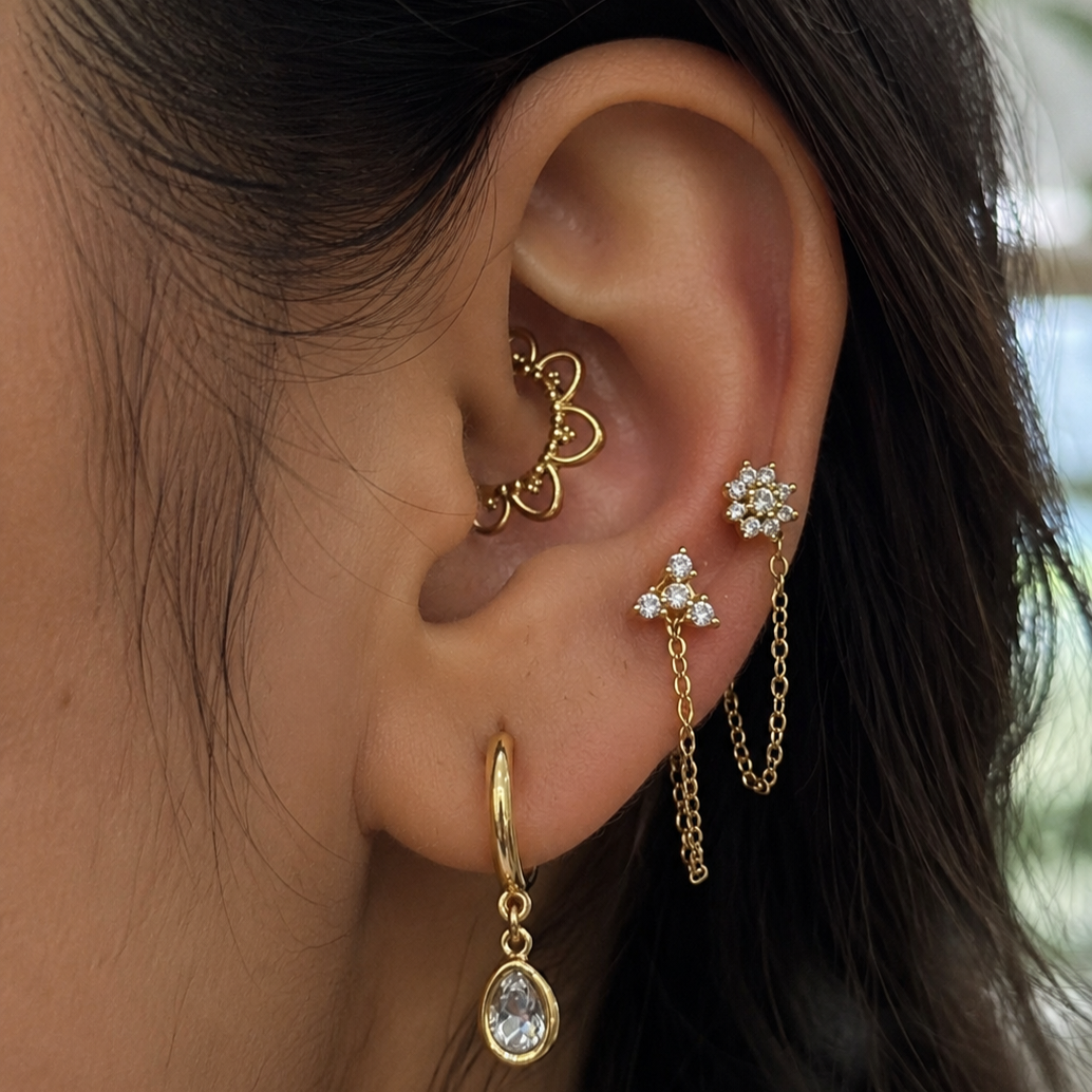 Serena Daith Hoop Stud - SINGLE