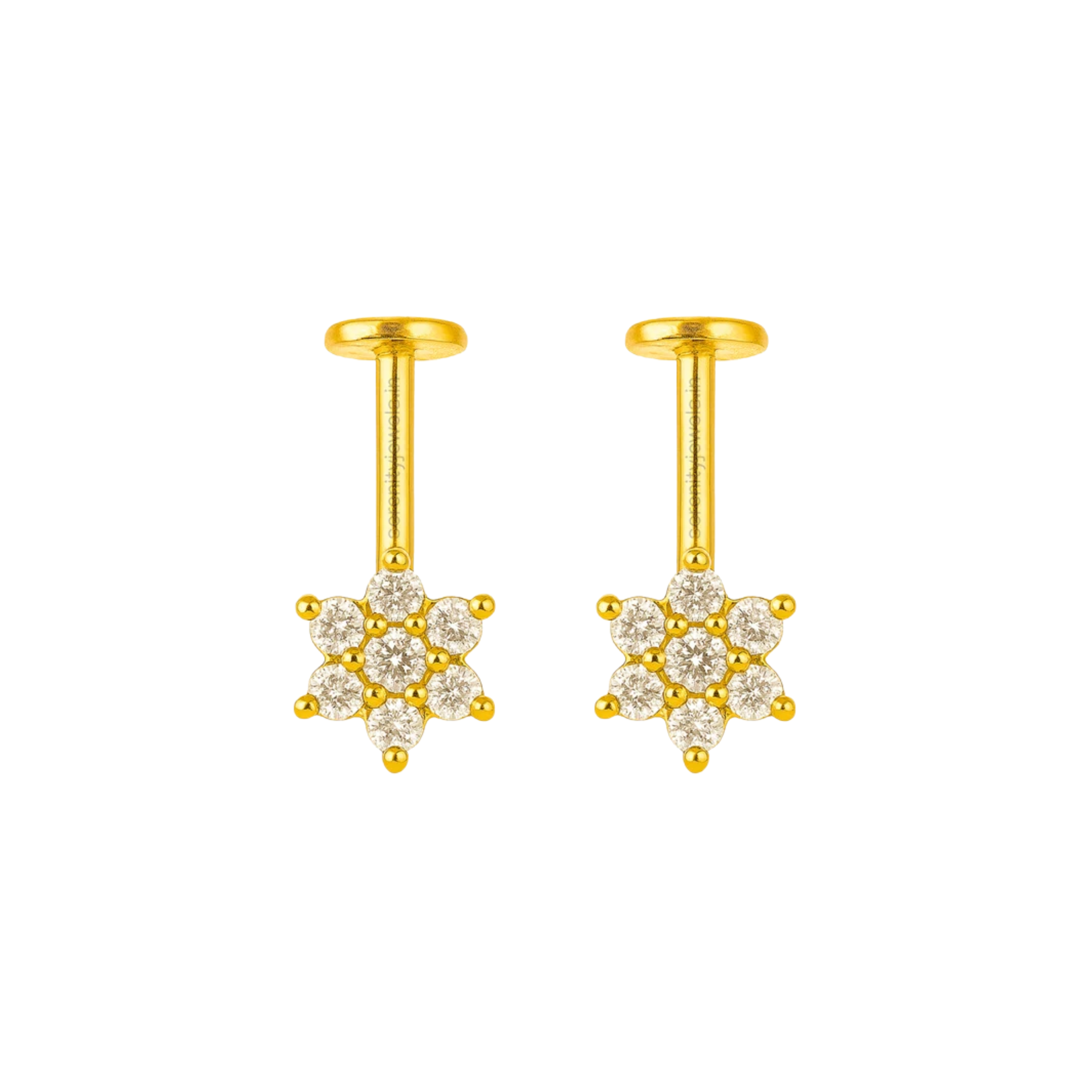 Flower Bugadi Studs - PAIR
