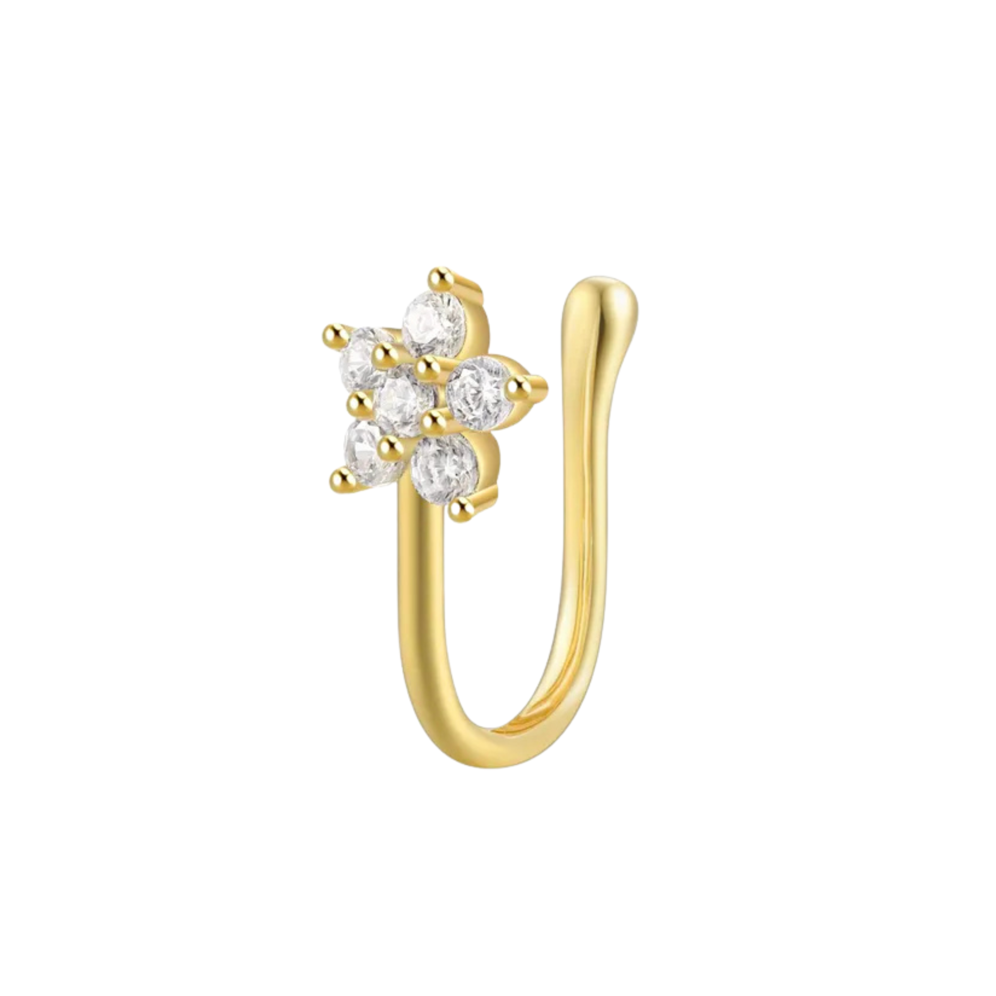 Silver 925 Flower Nose Pin