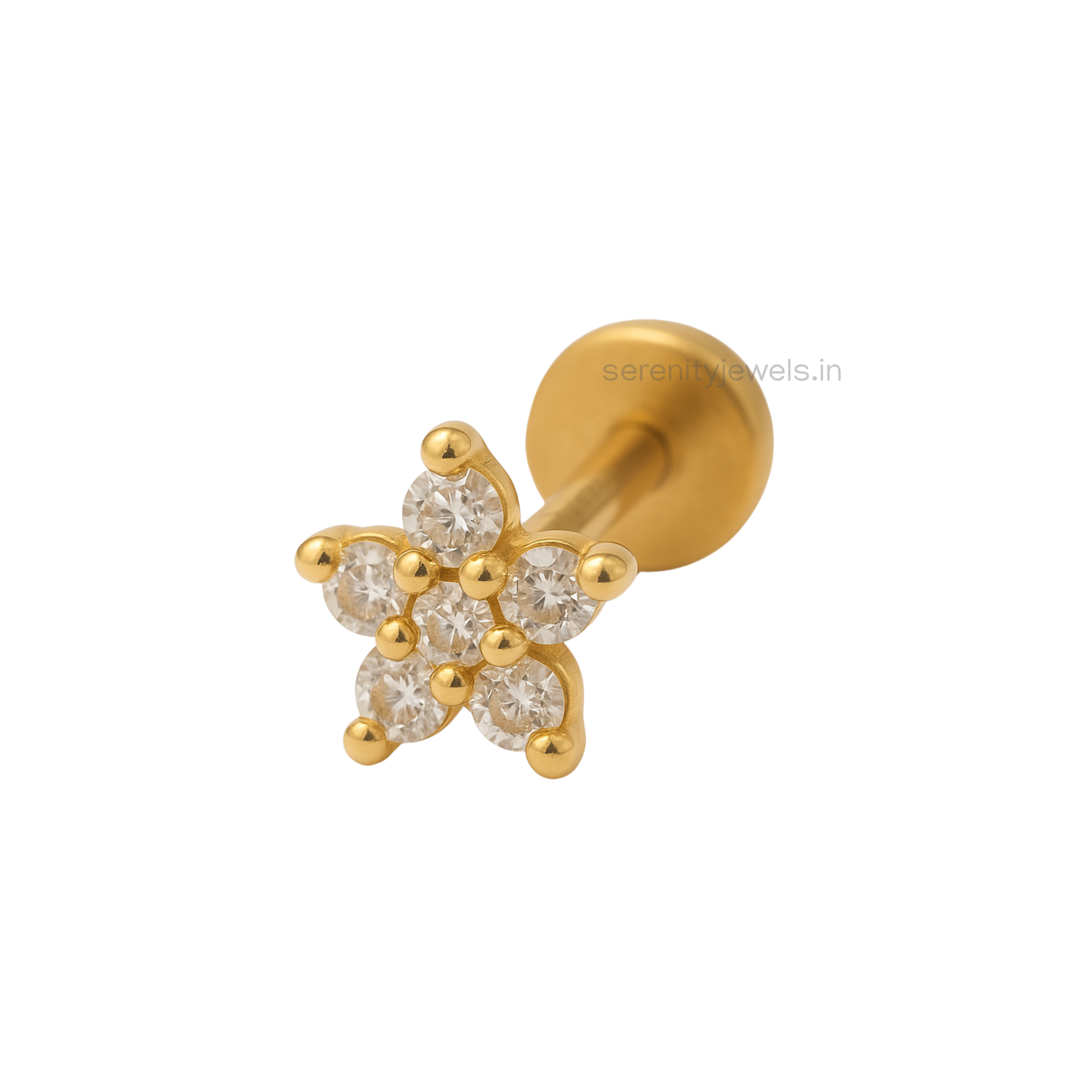 Mini Flower Flat Studs - PAIR