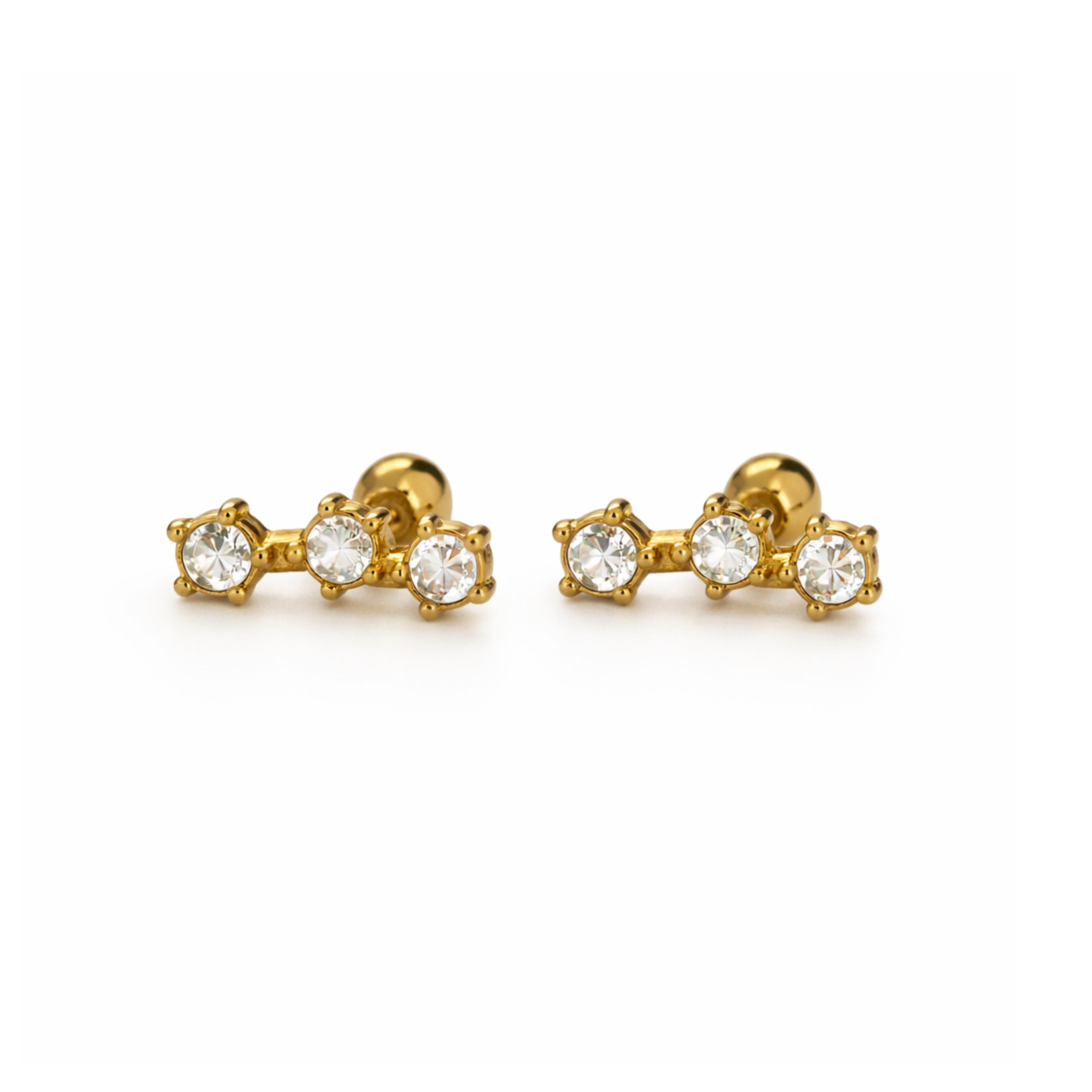 Tri Line Ball Studs - PAIR
