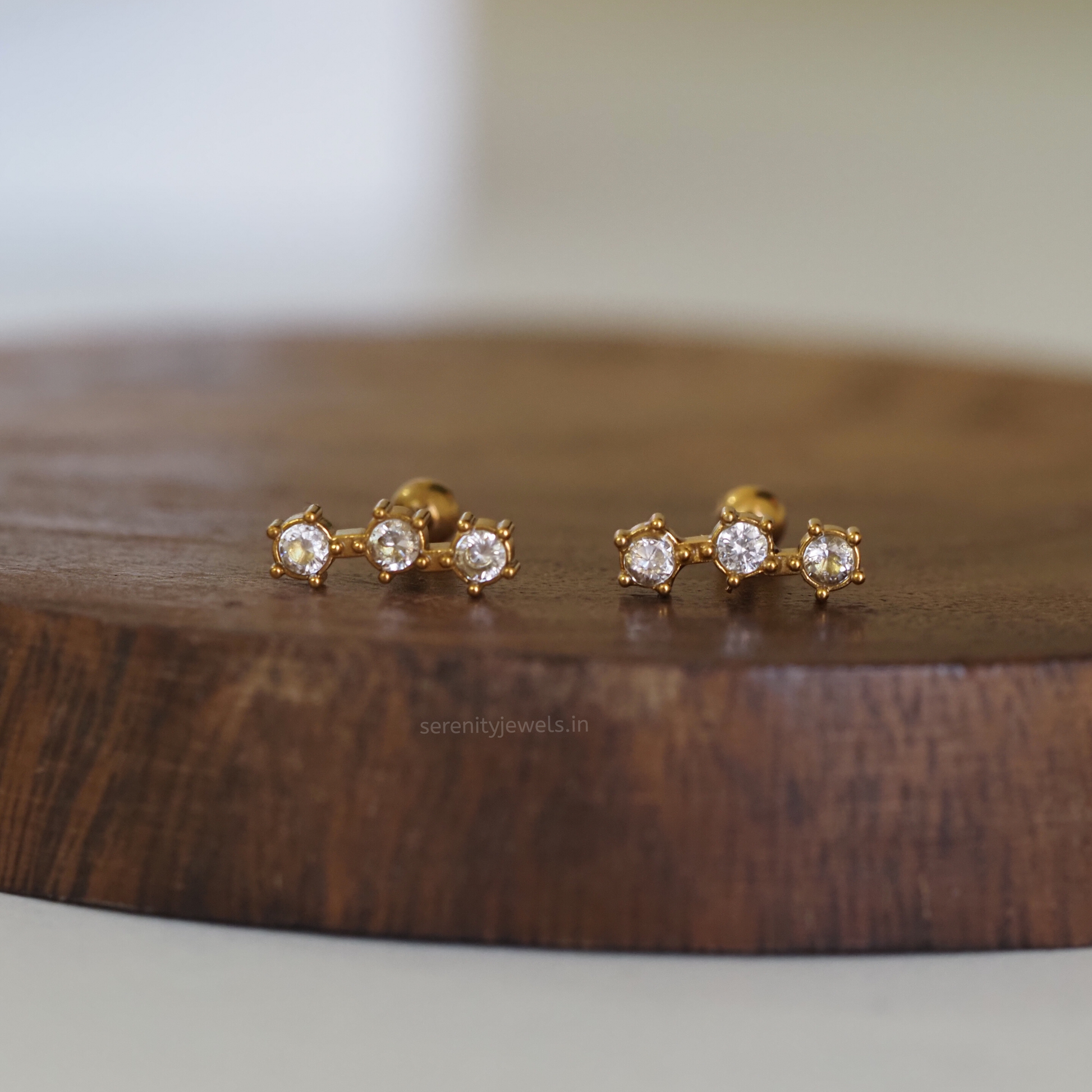 Tri Line Ball Studs - PAIR