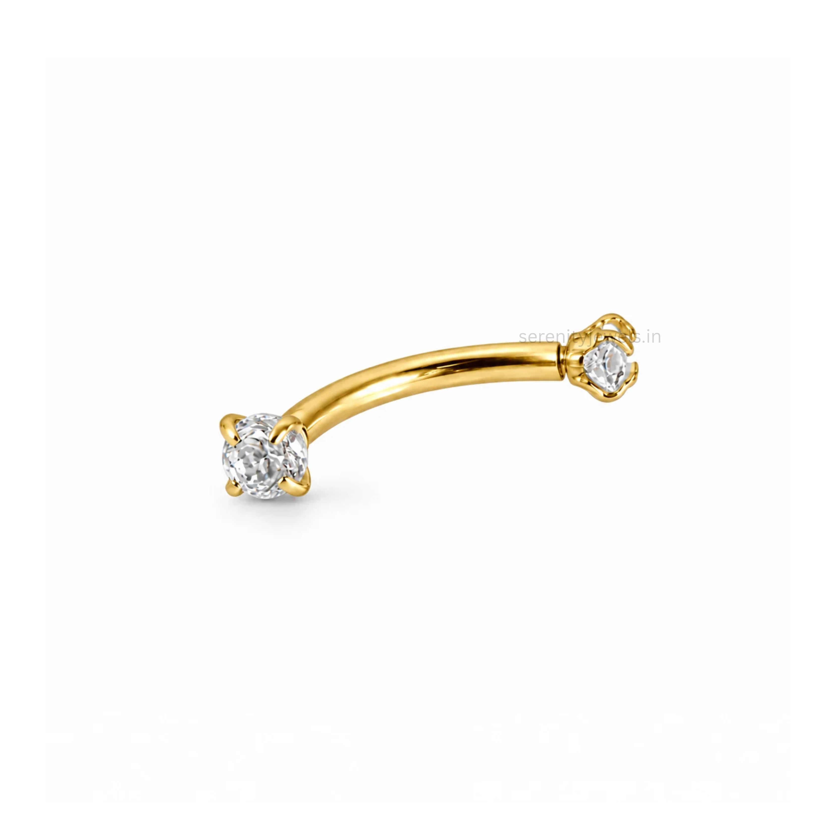 Simple Eye Brow Gold Stud - SINGLE