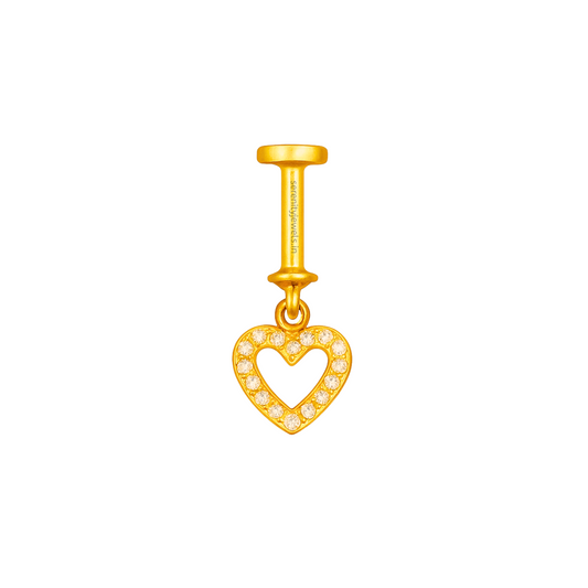 Hollow Heart Bugadi - S925 (1 pc)