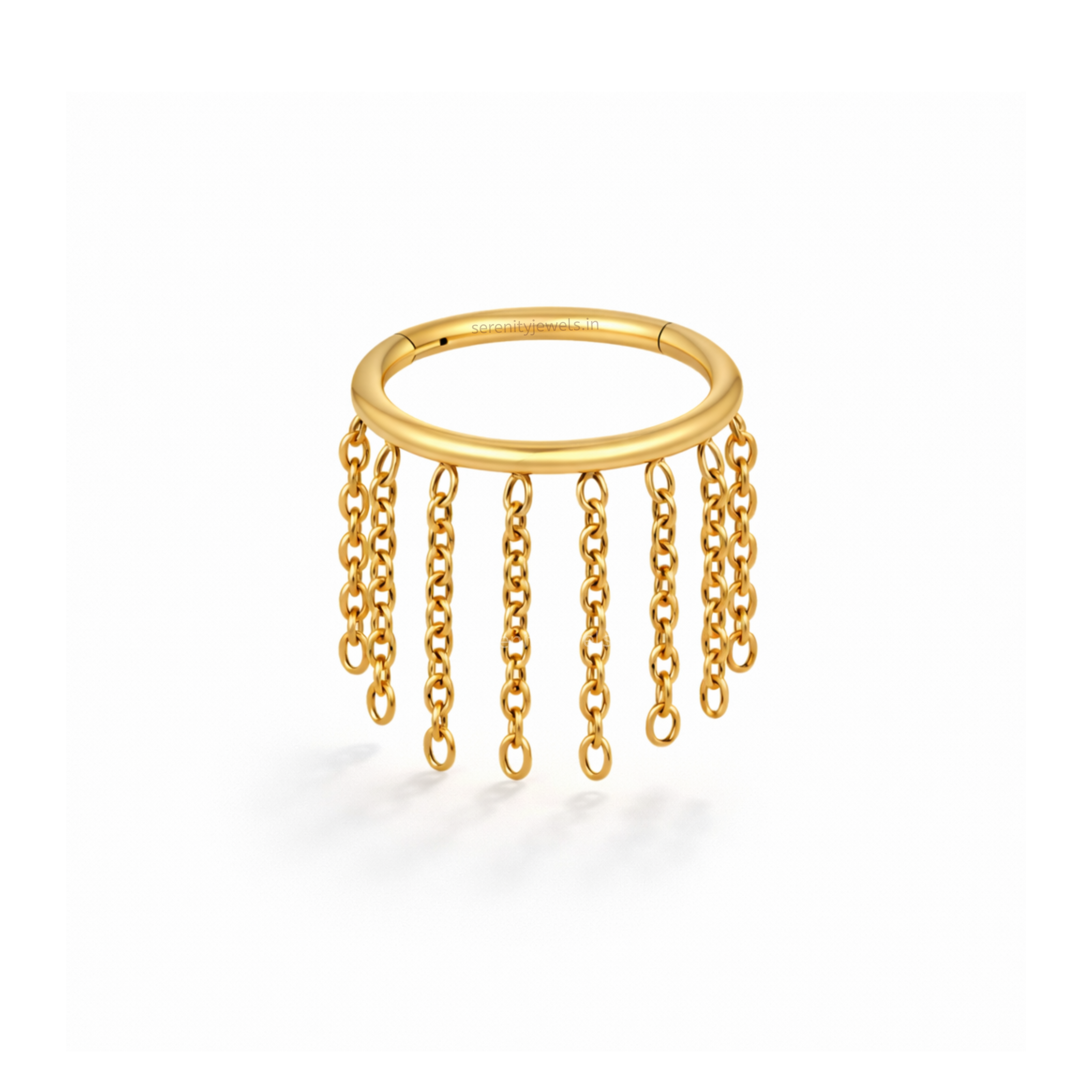 Drape Chain Titanium Conch Hoop - SINGLE