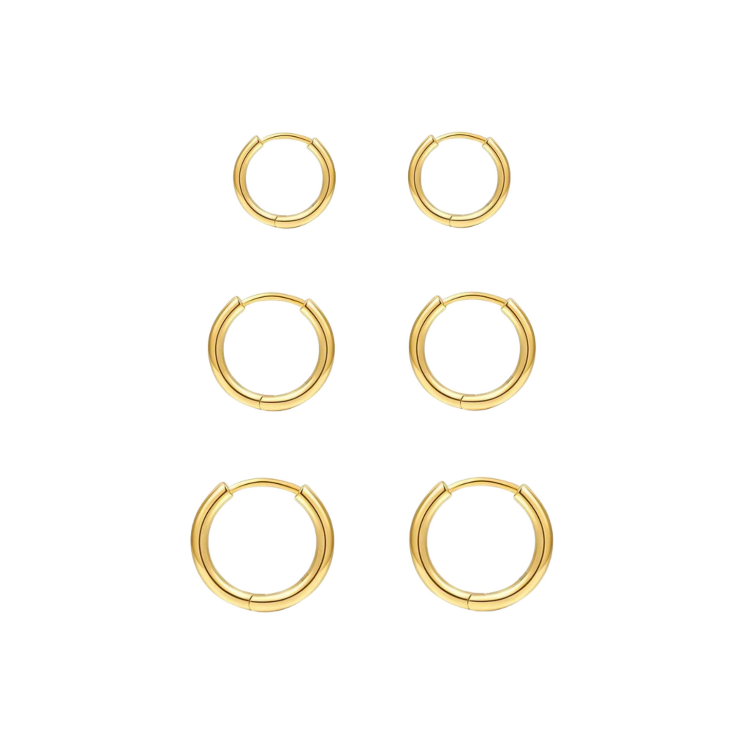 Simple Gold Hoops - Pair