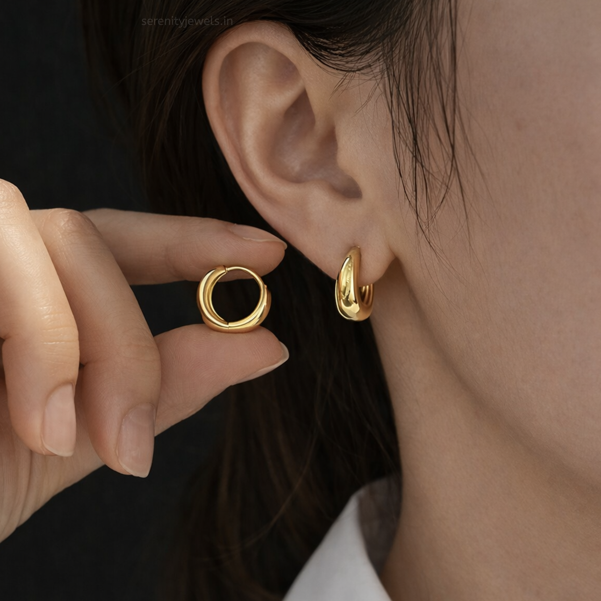 Chunky Small Hoops - Pair