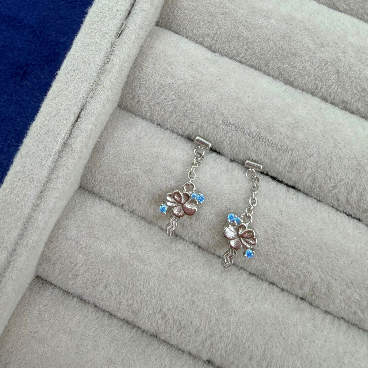 Hydra Jellyfish Hanging Flat Studs - PAIR