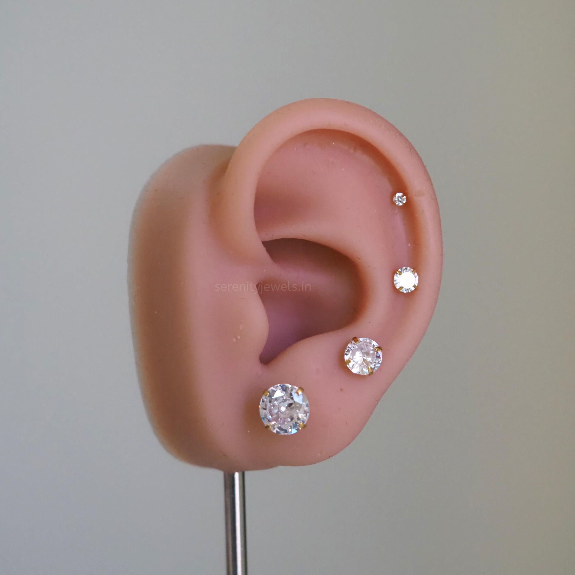 Iconic Solitaire Ball Studs - PAIR