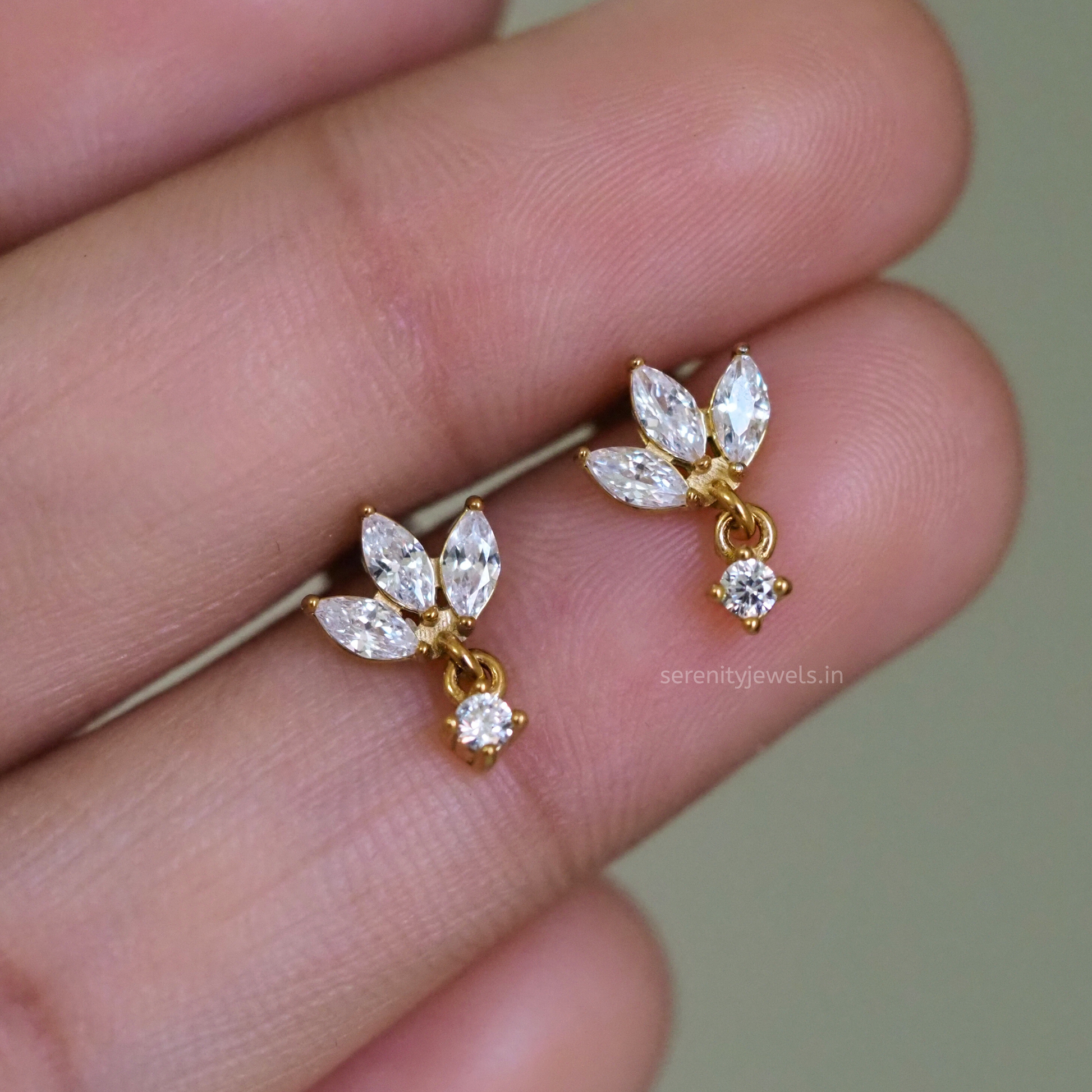 Ira Petal Flat Studs - PAIR