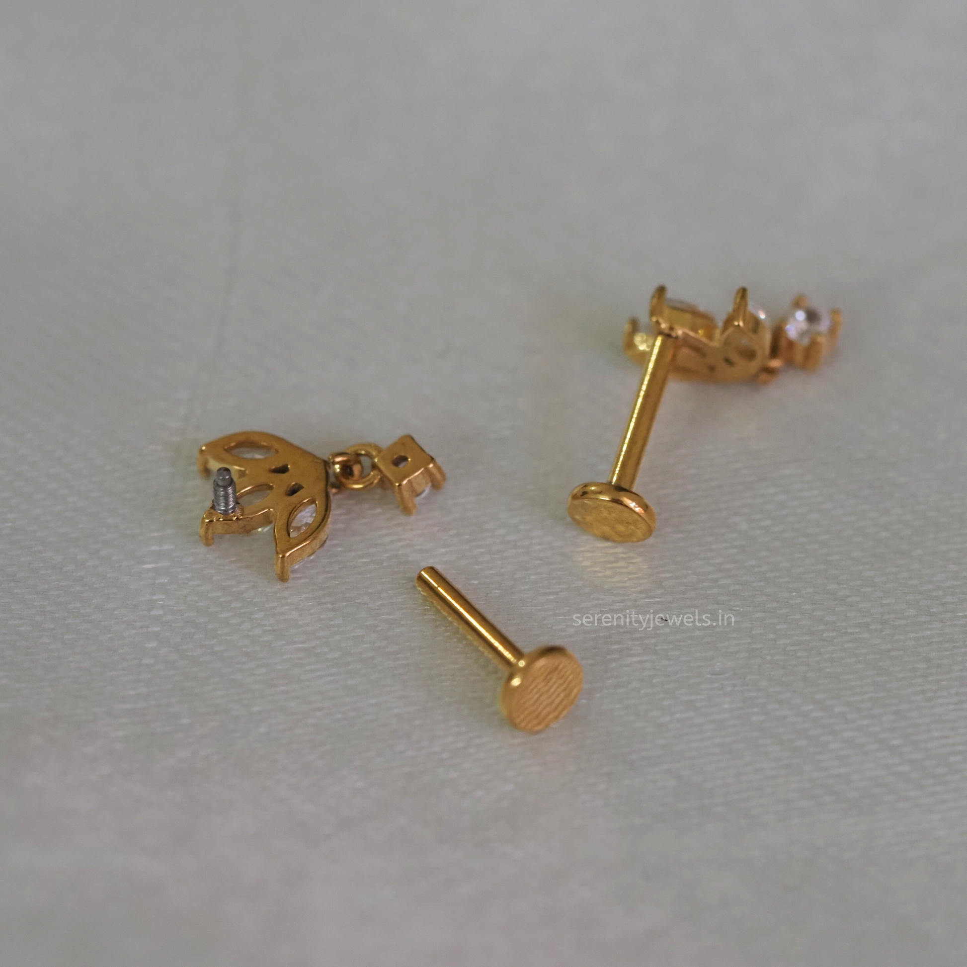 Ira Petal Flat Studs - PAIR