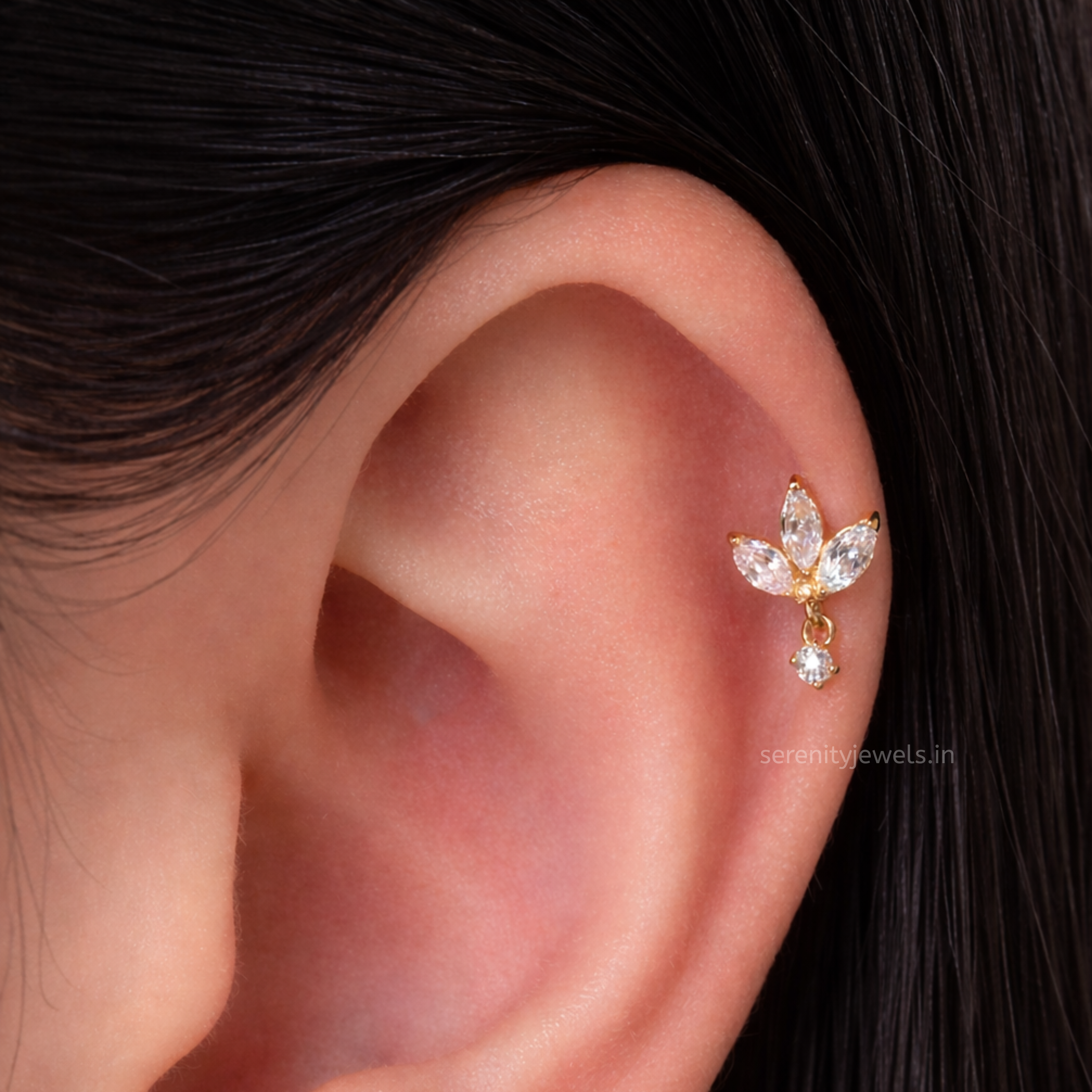 Ira Petal Flat Studs - PAIR