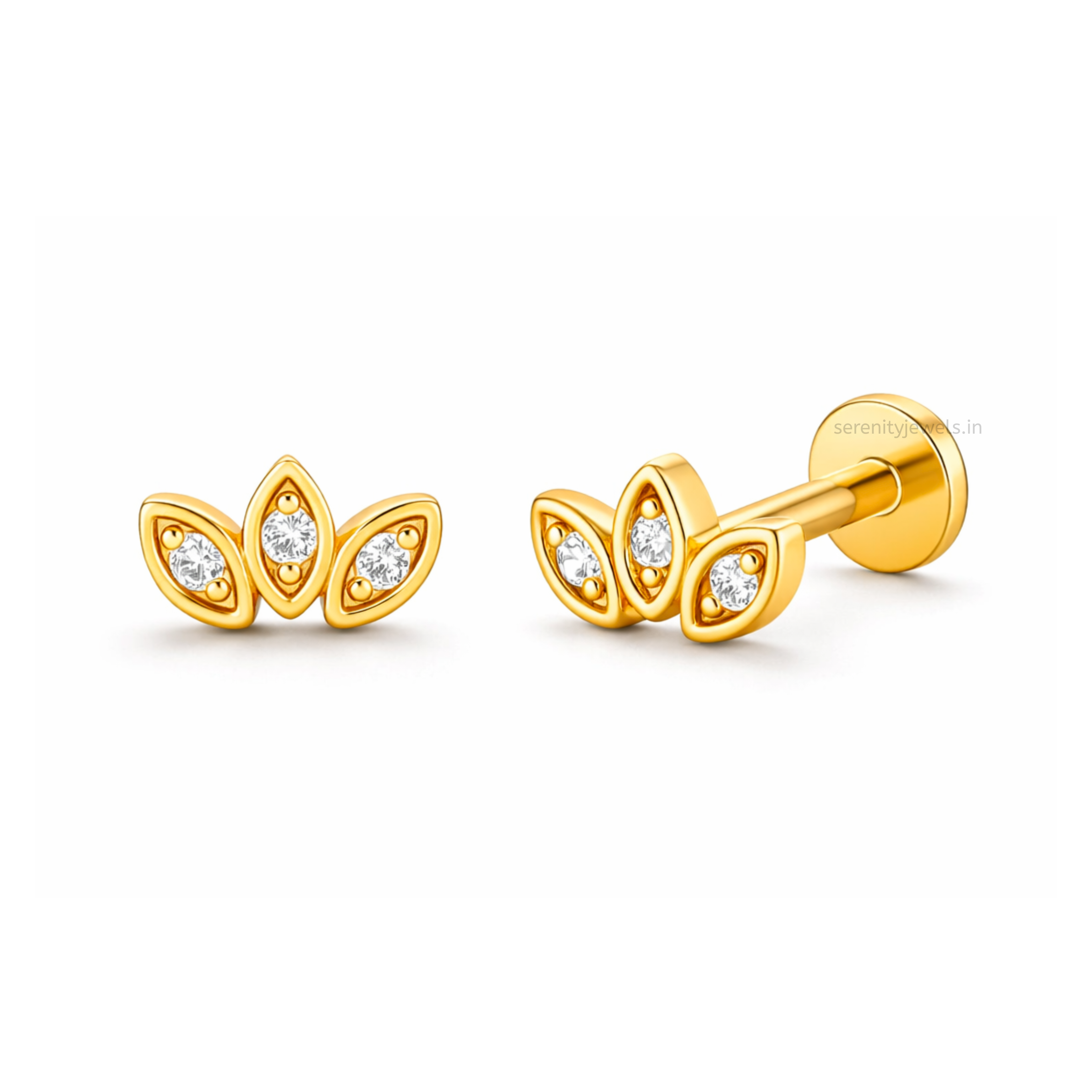 Iva Flat Studs - PAIR