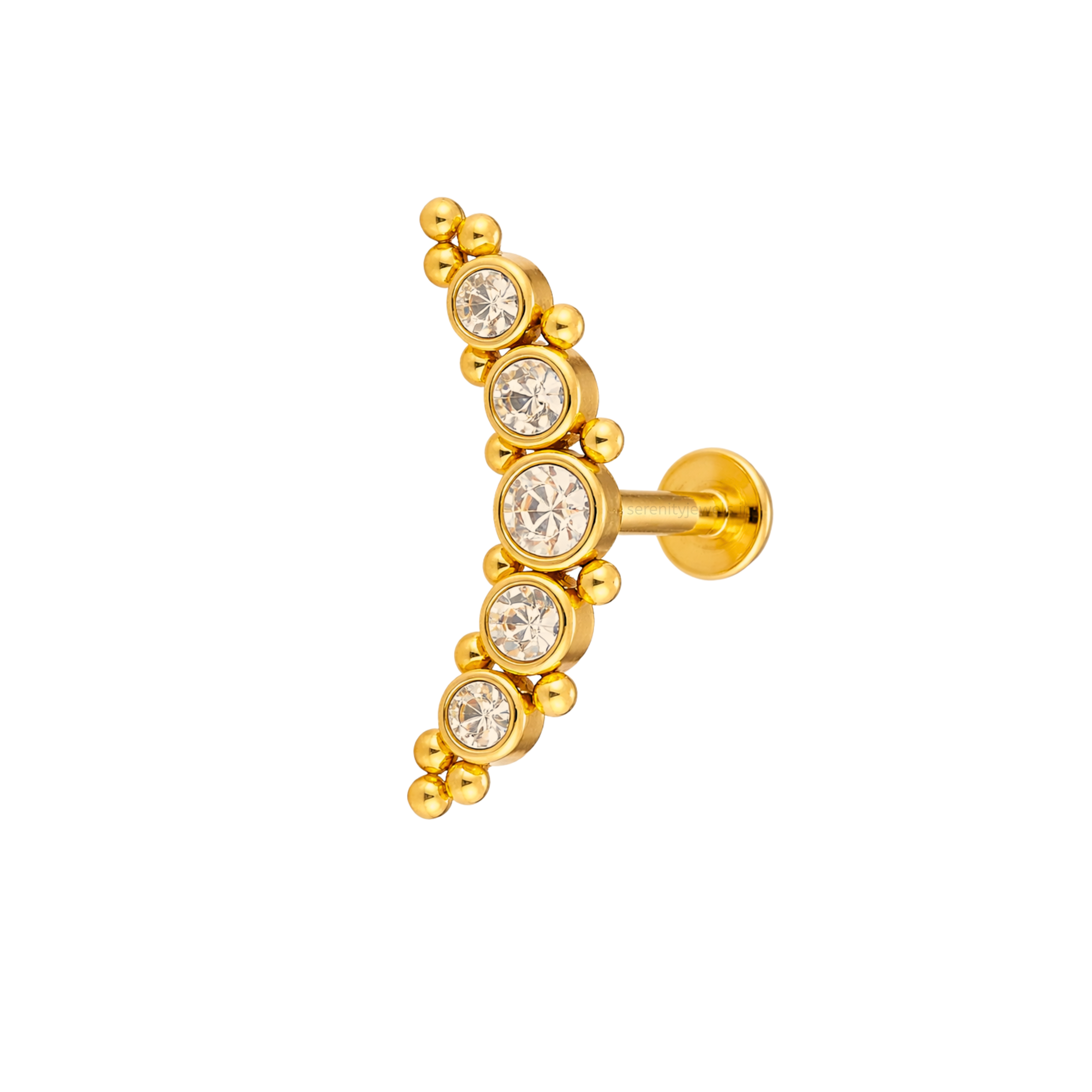 Tiara Climber Flat Studs - PAIR