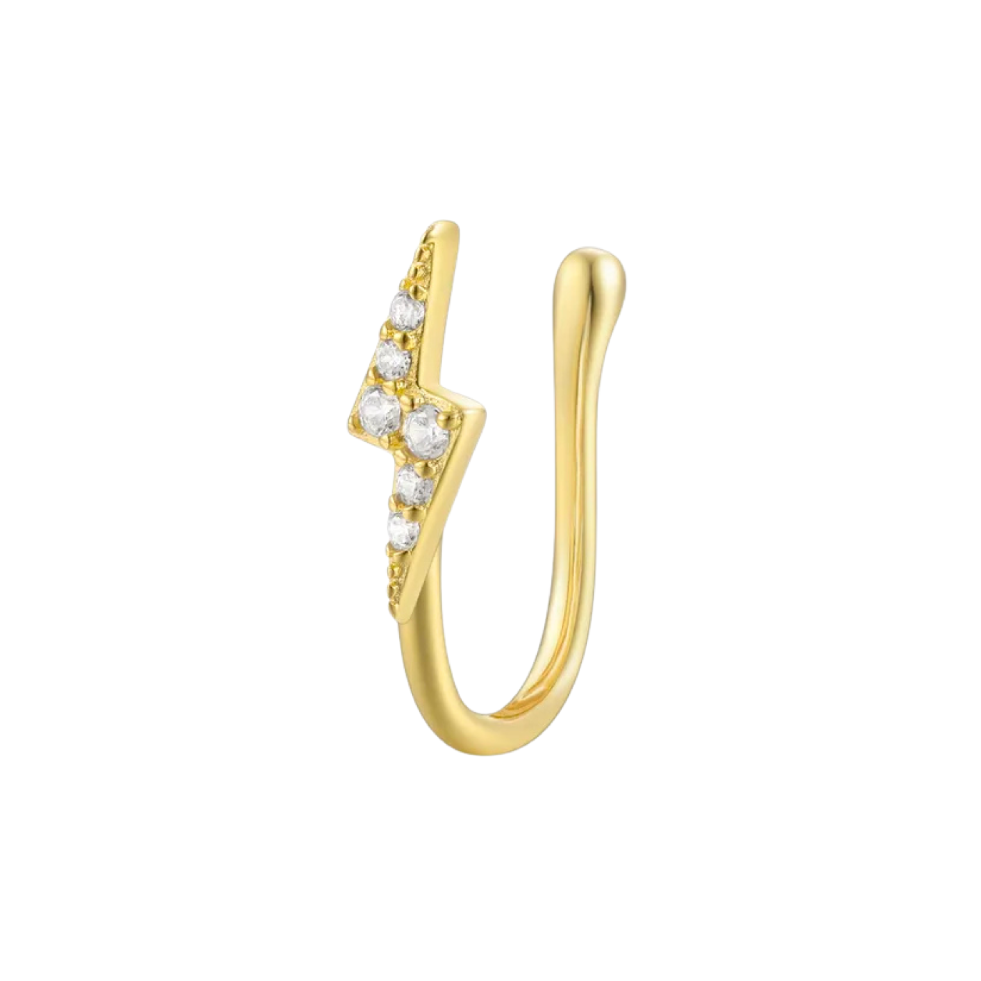 Silver 925 Lightning Nose Pin