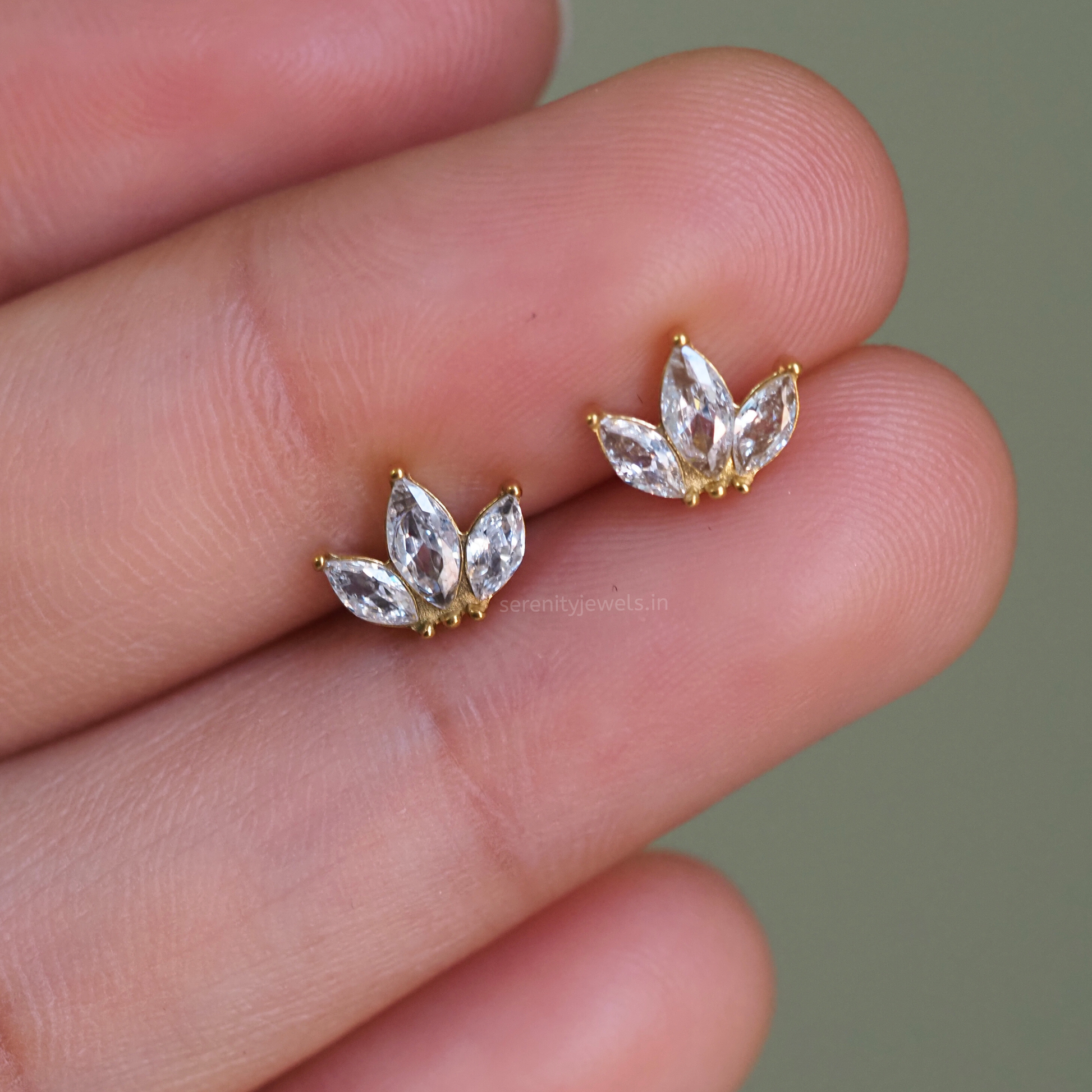 Aurelia Lotus Ball Studs - PAIR