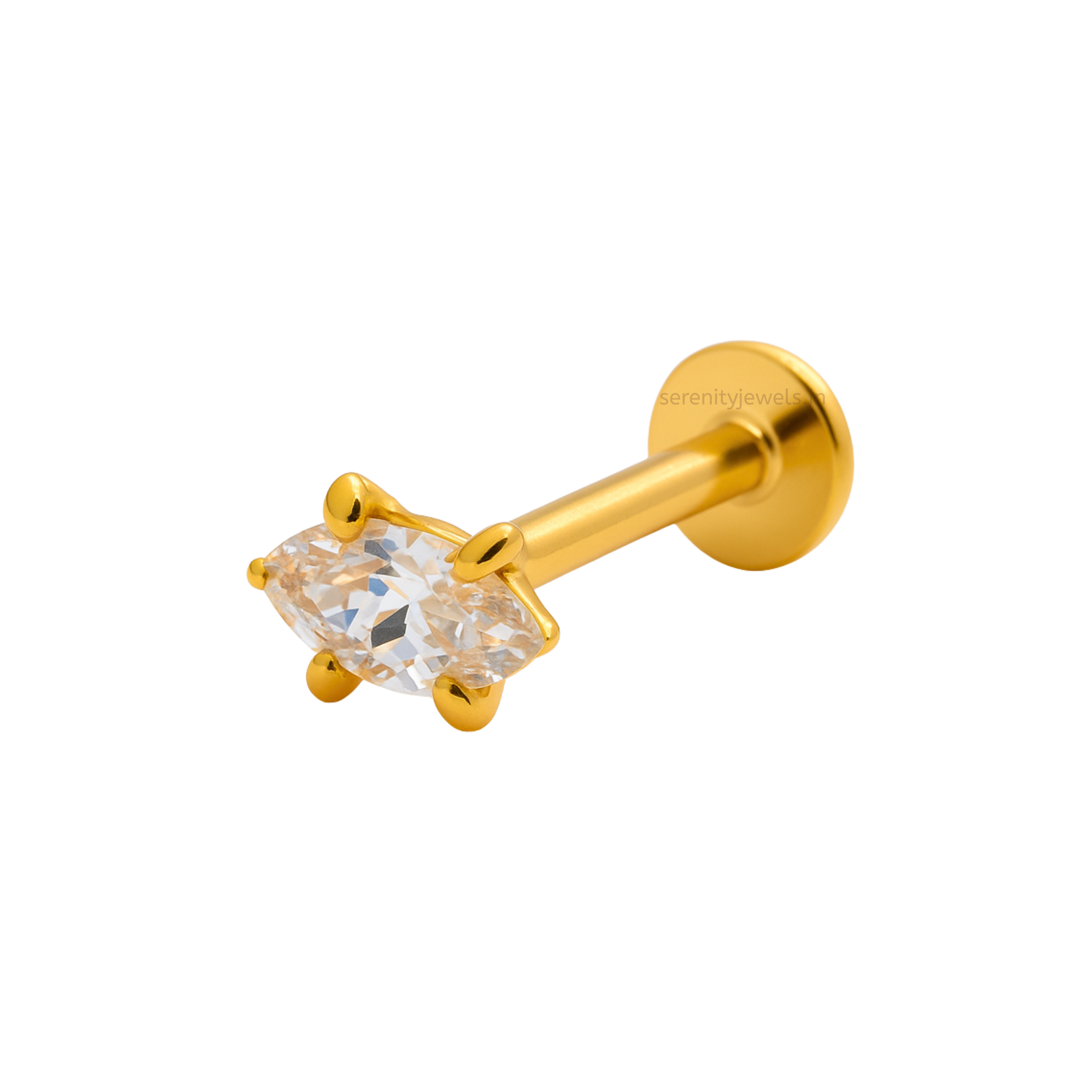 Marquise Flat Studs - PAIR