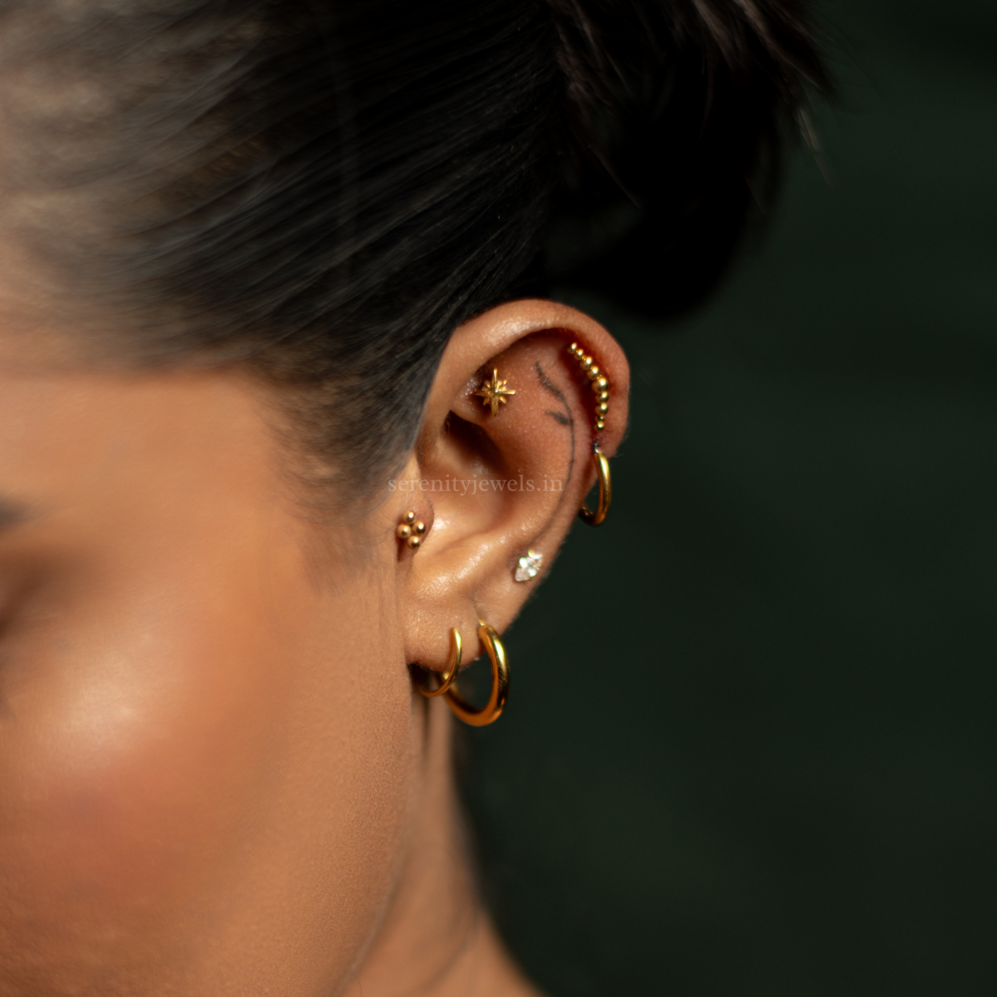 Marquise Flat Studs - PAIR