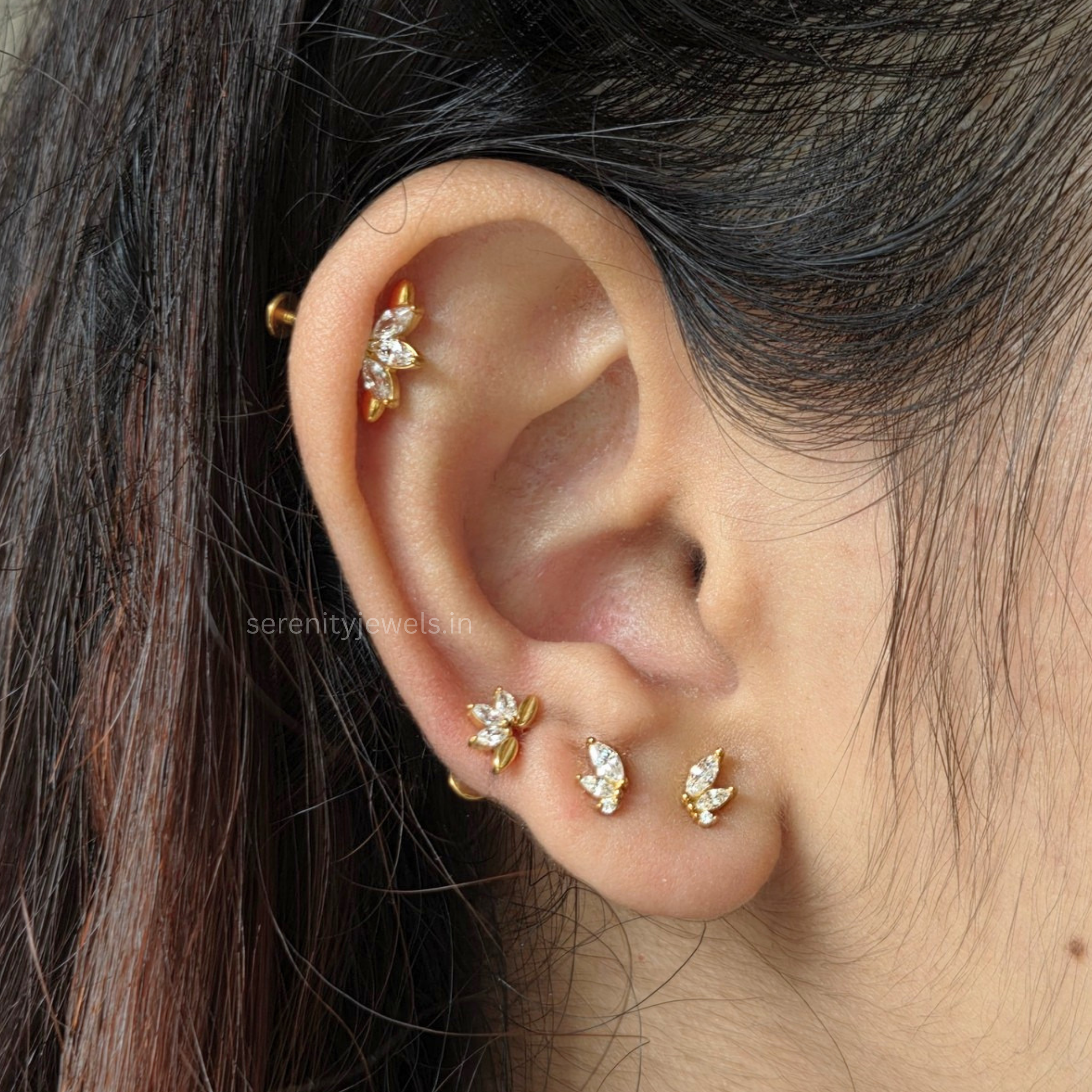 Sunfyre Flat Studs - PAIR