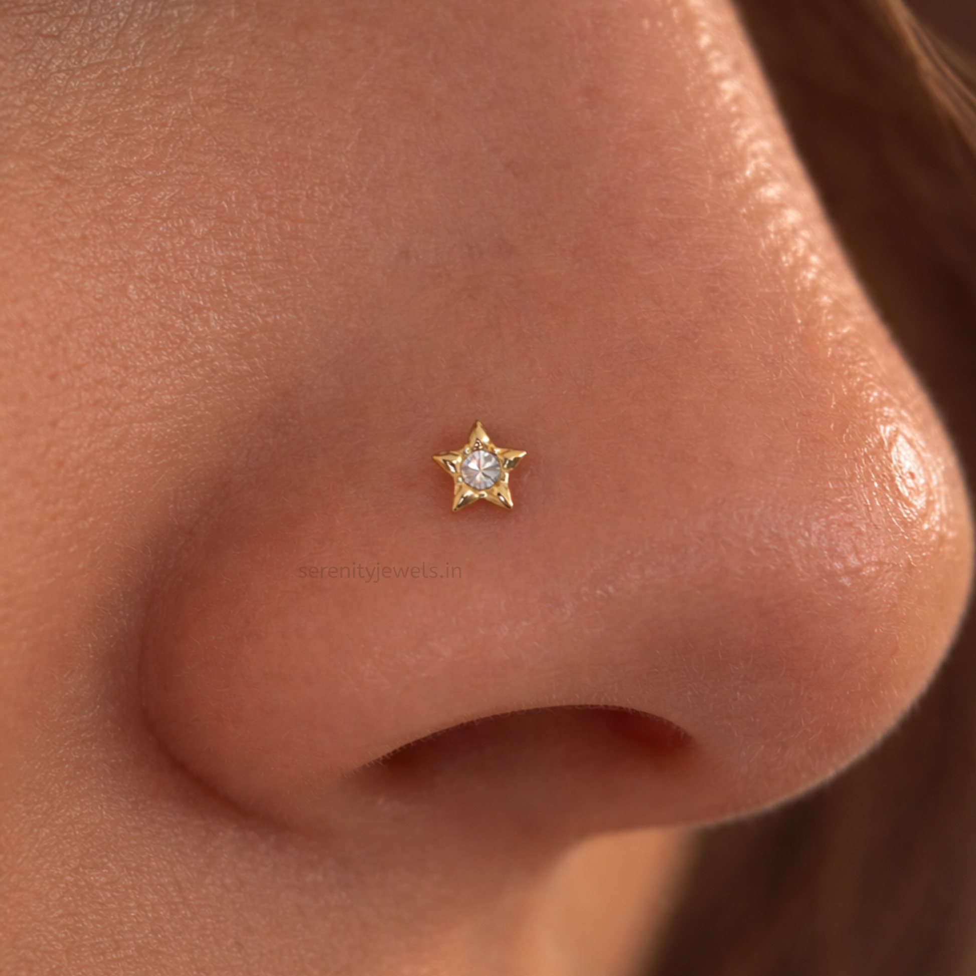 Noor Star Nose Stud - SINGLE