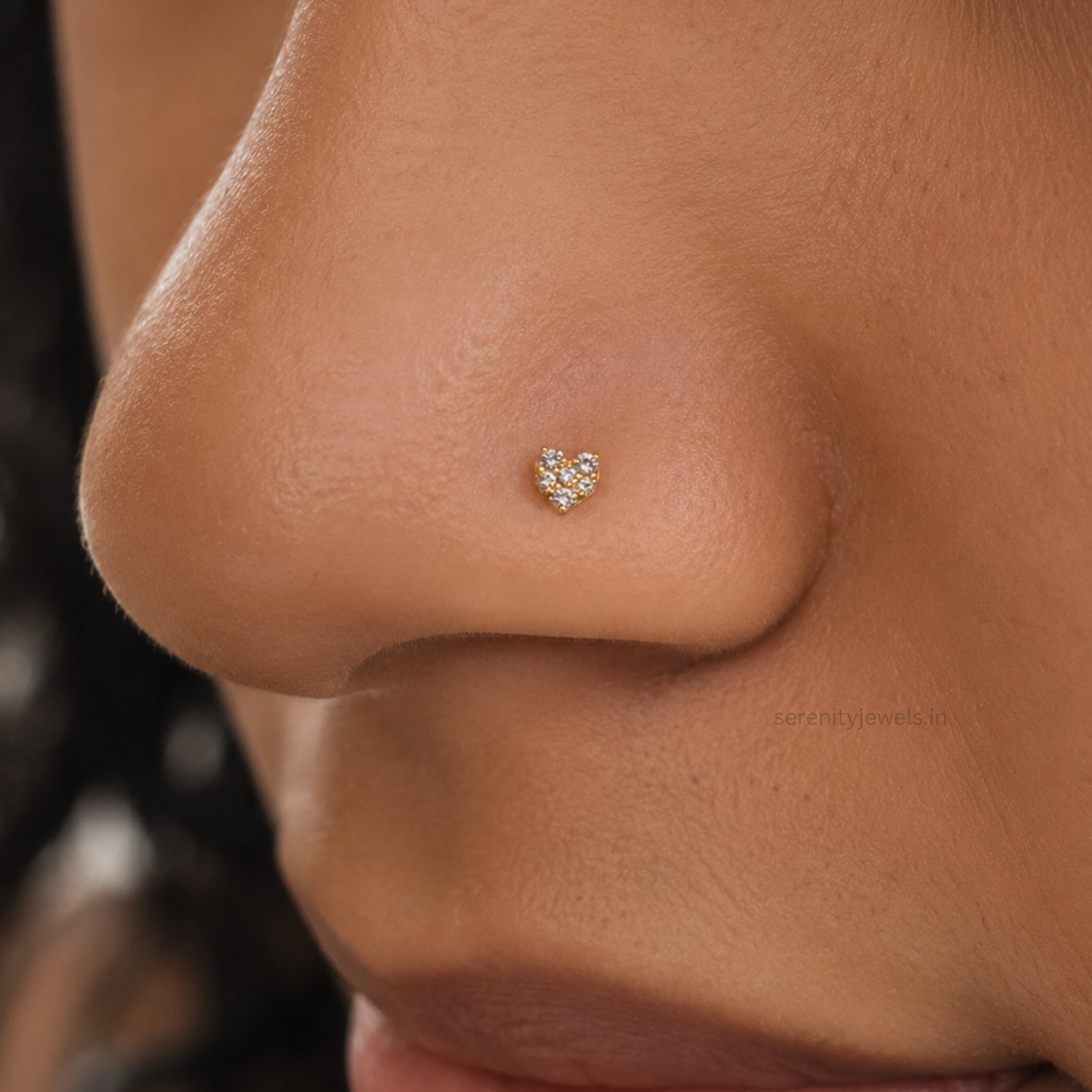 Amour Heart Nose Stud - SINGLE