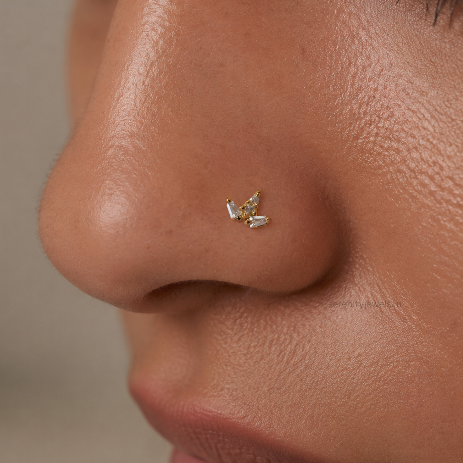 Origami Spark Nose Stud - SINGLE