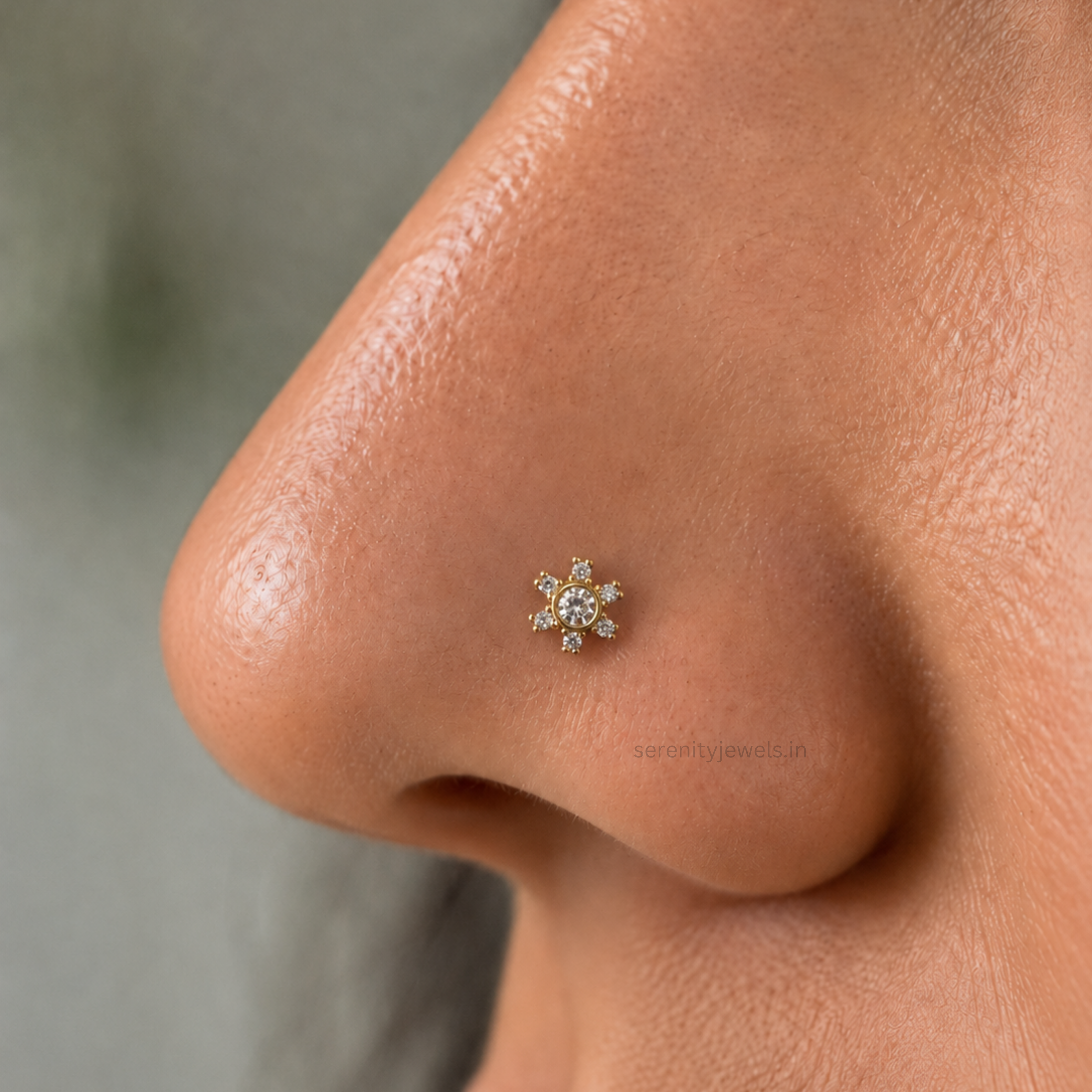 Crystal Snowflake Nose Stud - SINGLE