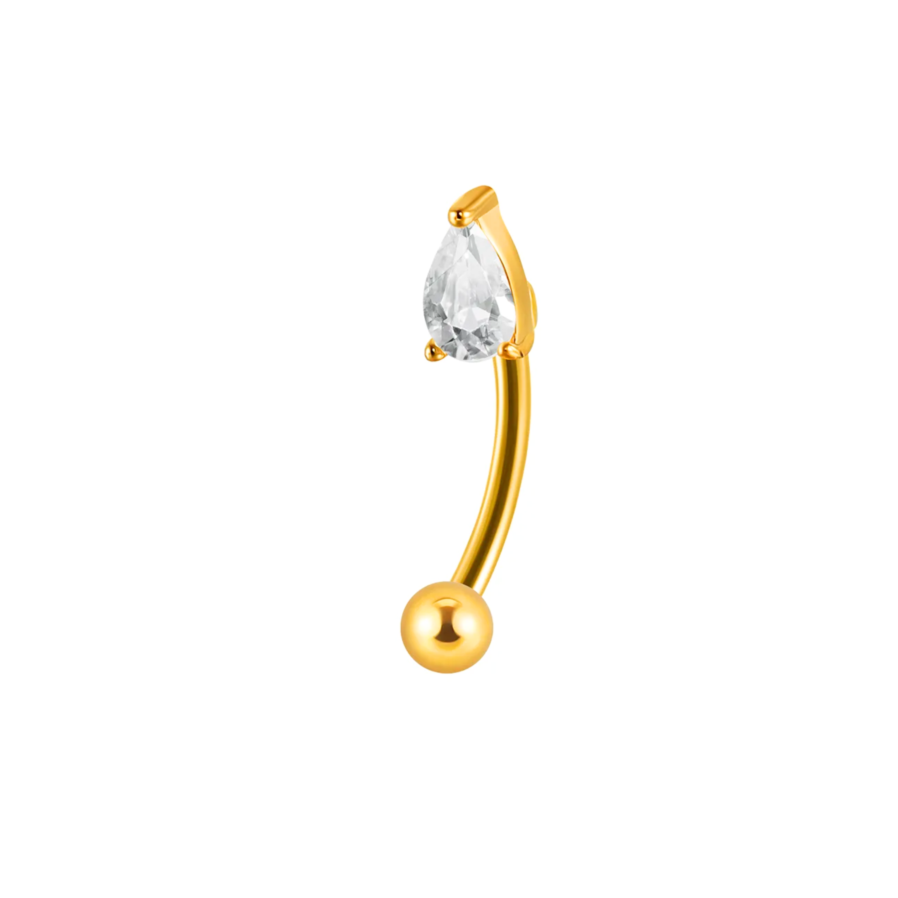 Pear Solitare Rook Stud - SINGLE