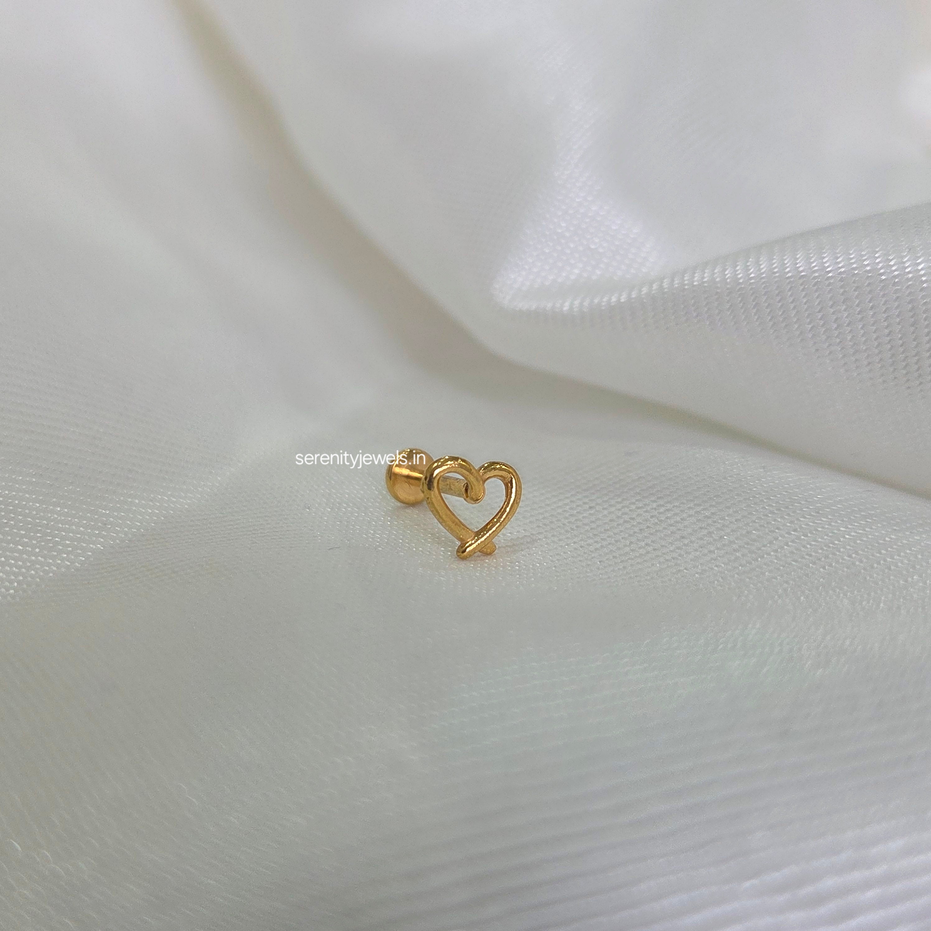Heartlinen Flat Studs - PAIR