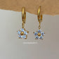 Flower Dangling Hoops